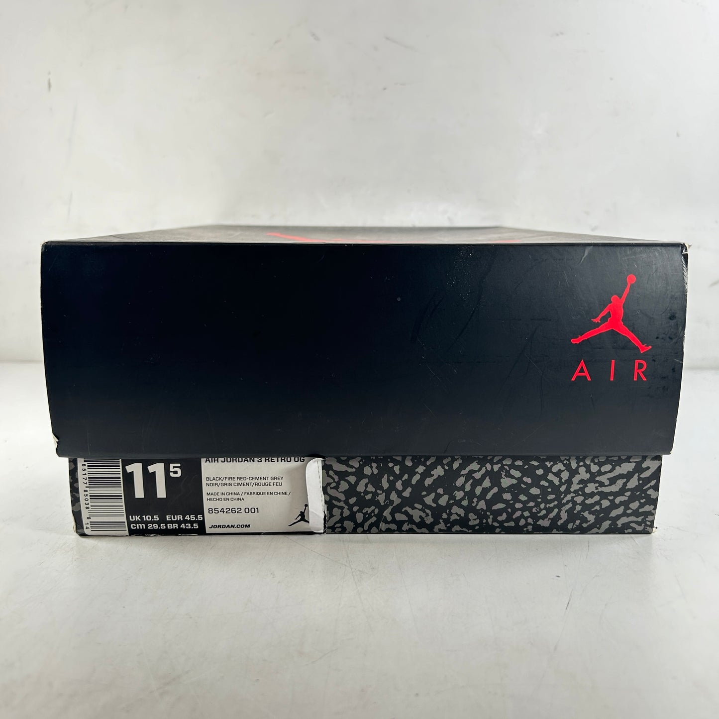 854262 001 Jordan 3 Black Cement 2018 [USED] - 11.5 M (Used3)