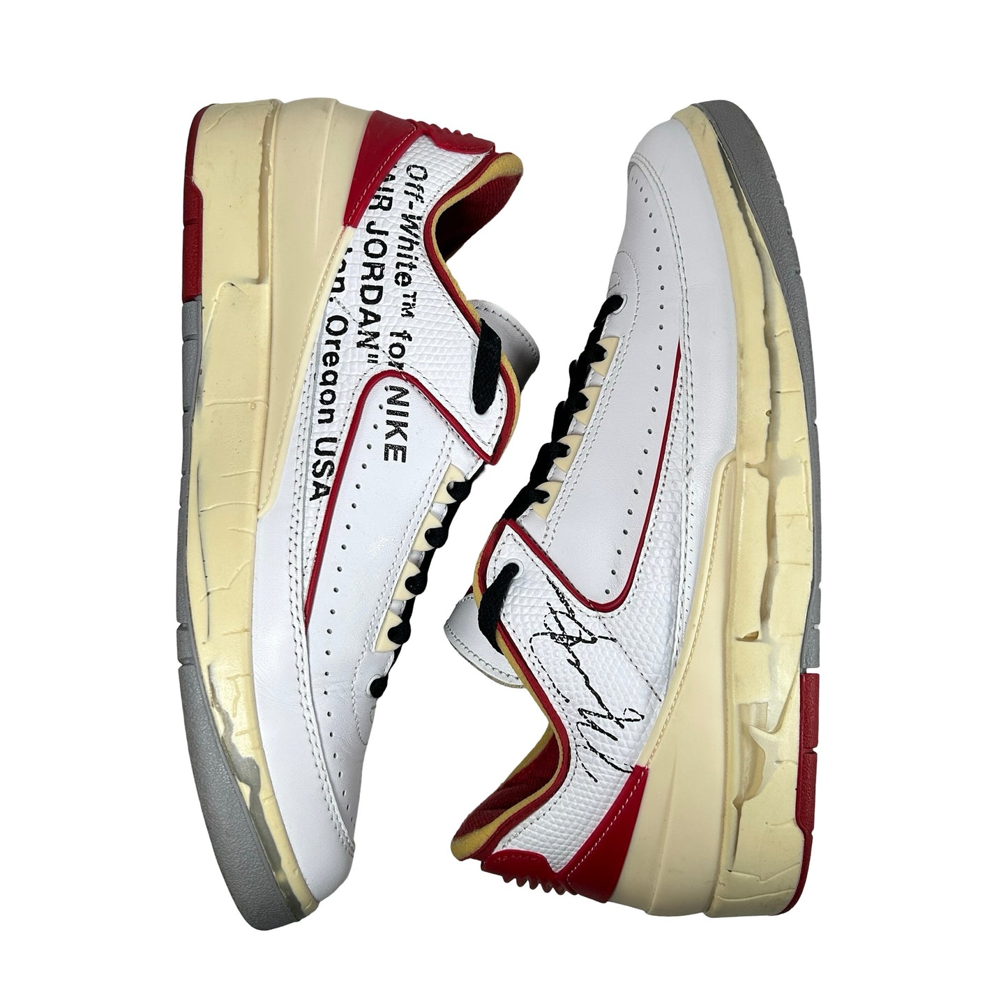 DJ4375 106 Jordan 2 Retro Low SP Off-White White Red [USED] - 9.5 M (Used)