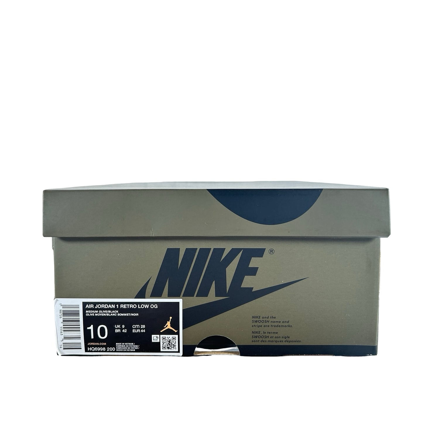 HQ6998 200 Jordan 1 Retro Low Medium Olive [USED] - 10 M (Used)