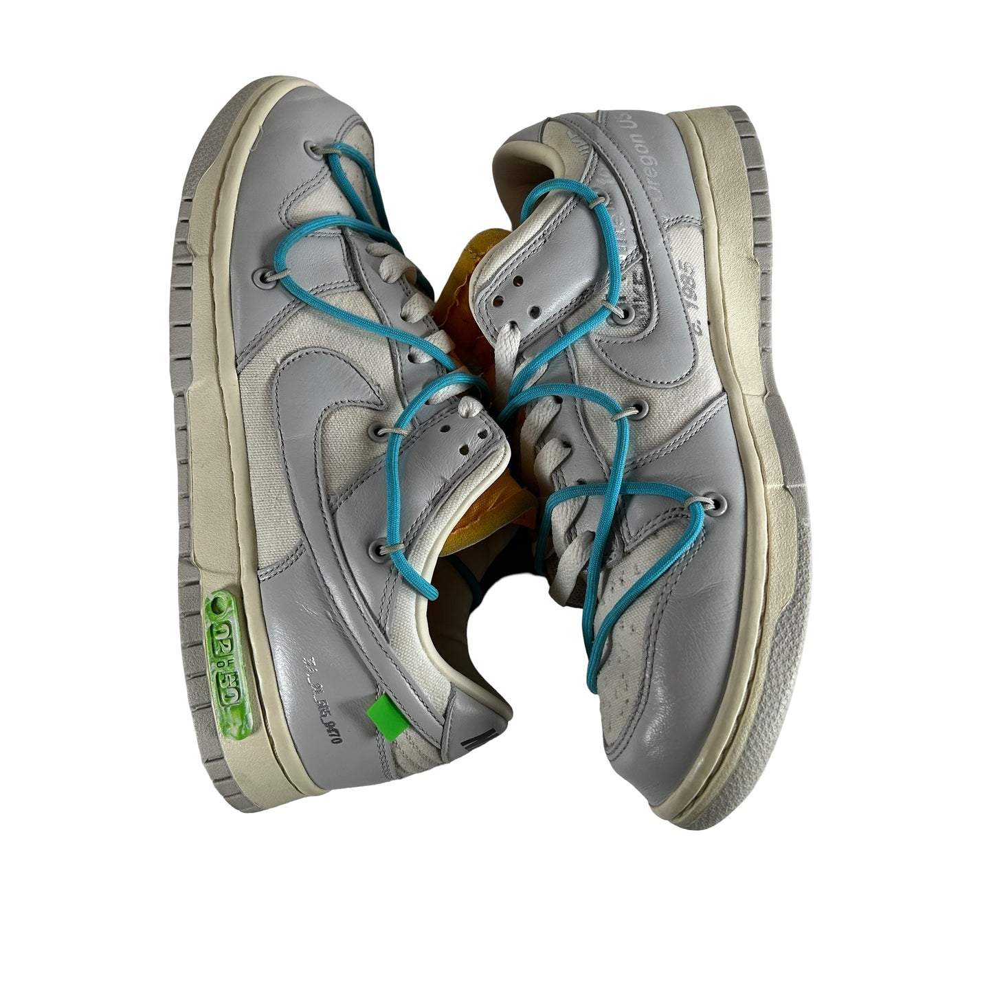 DM1602 115 Nike Dunk Low Off-White Lot 2 [USED] - 9 M (Used) (Missing Zip Tie)