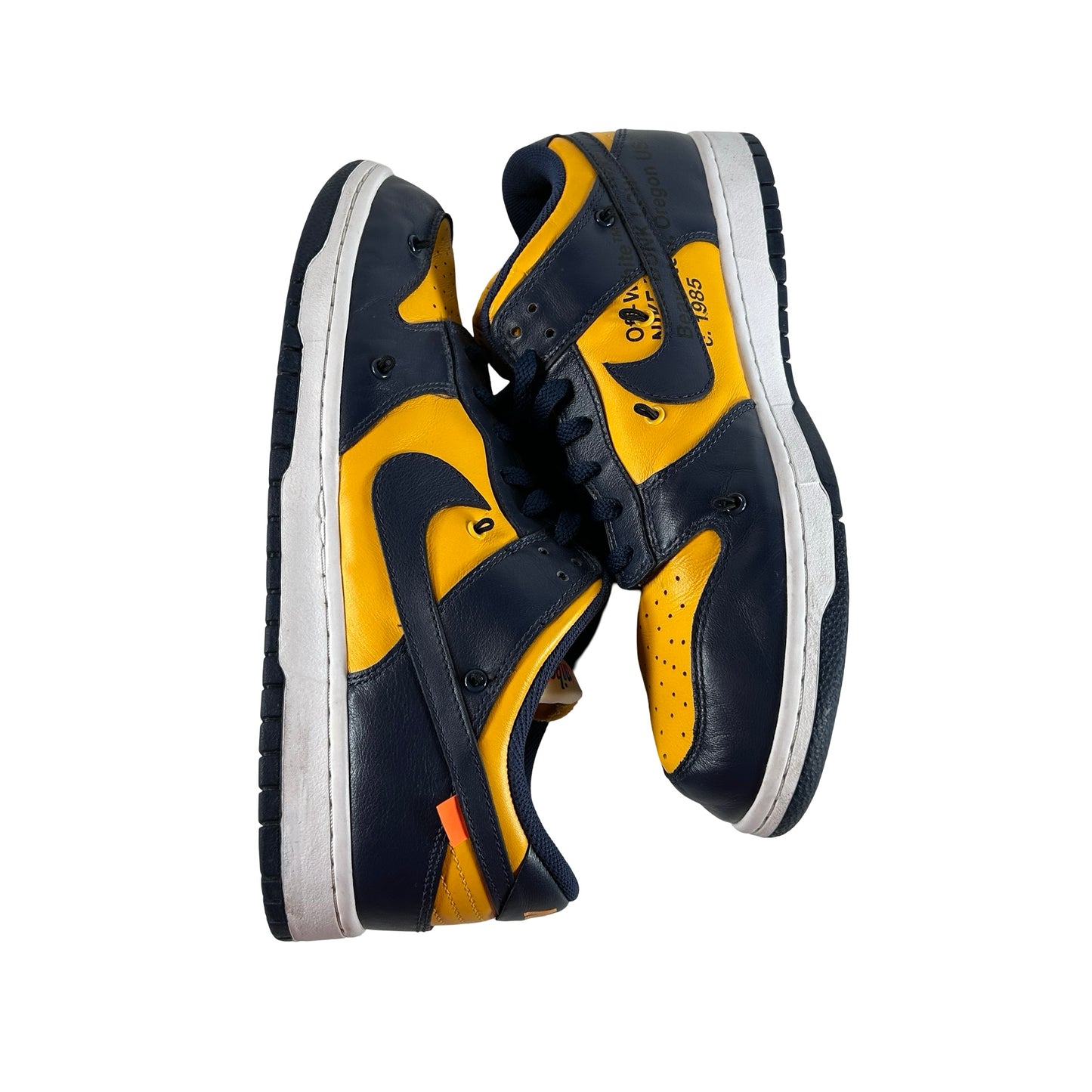 CT0856 700 Dunk Low Off-White University Gold [USED] - 12 M (Used) (No Box) (Missing Outer Lace)