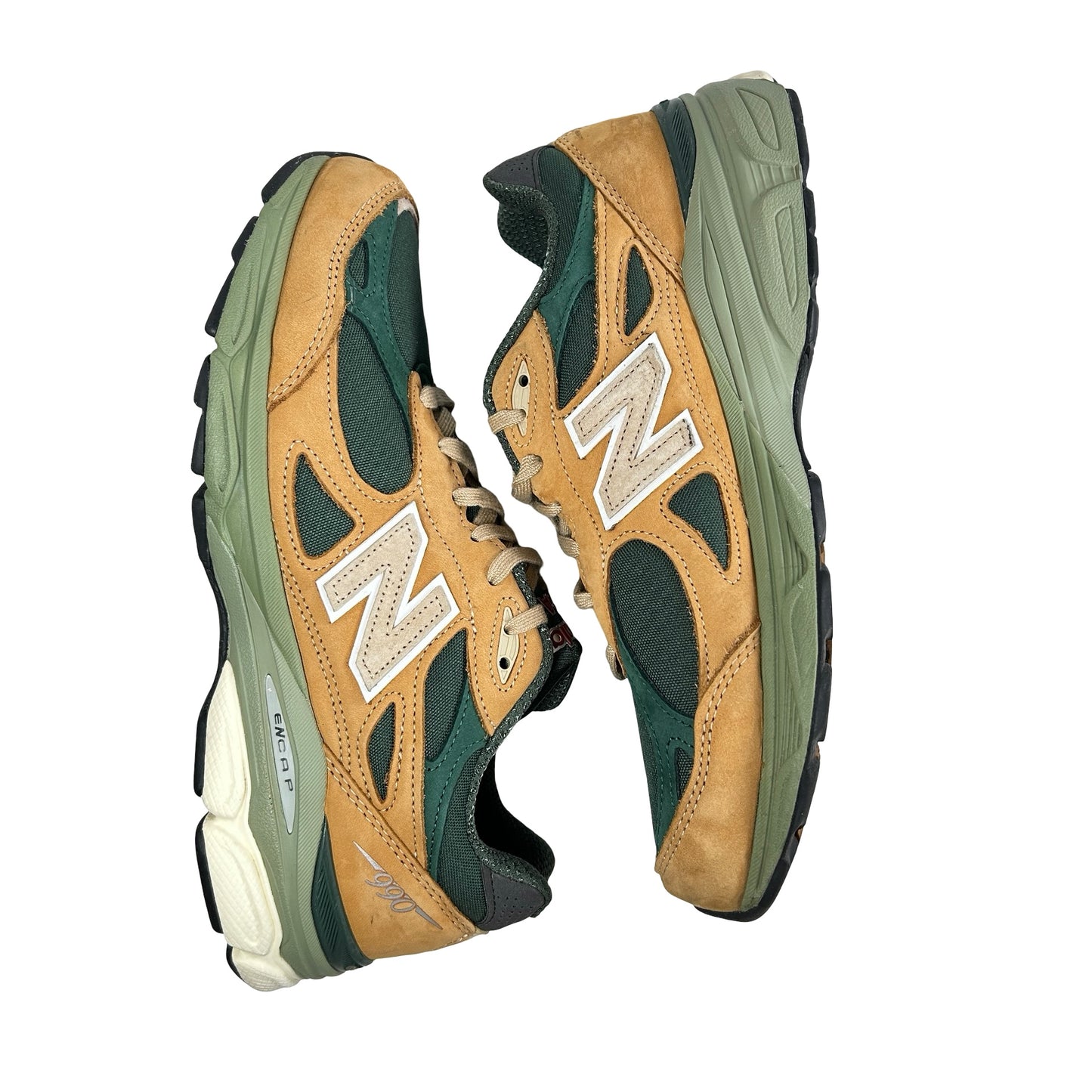 M990WG3 New Balance 990v3 MiUSA Tan Green [USED] - 9.5 M (Used)
