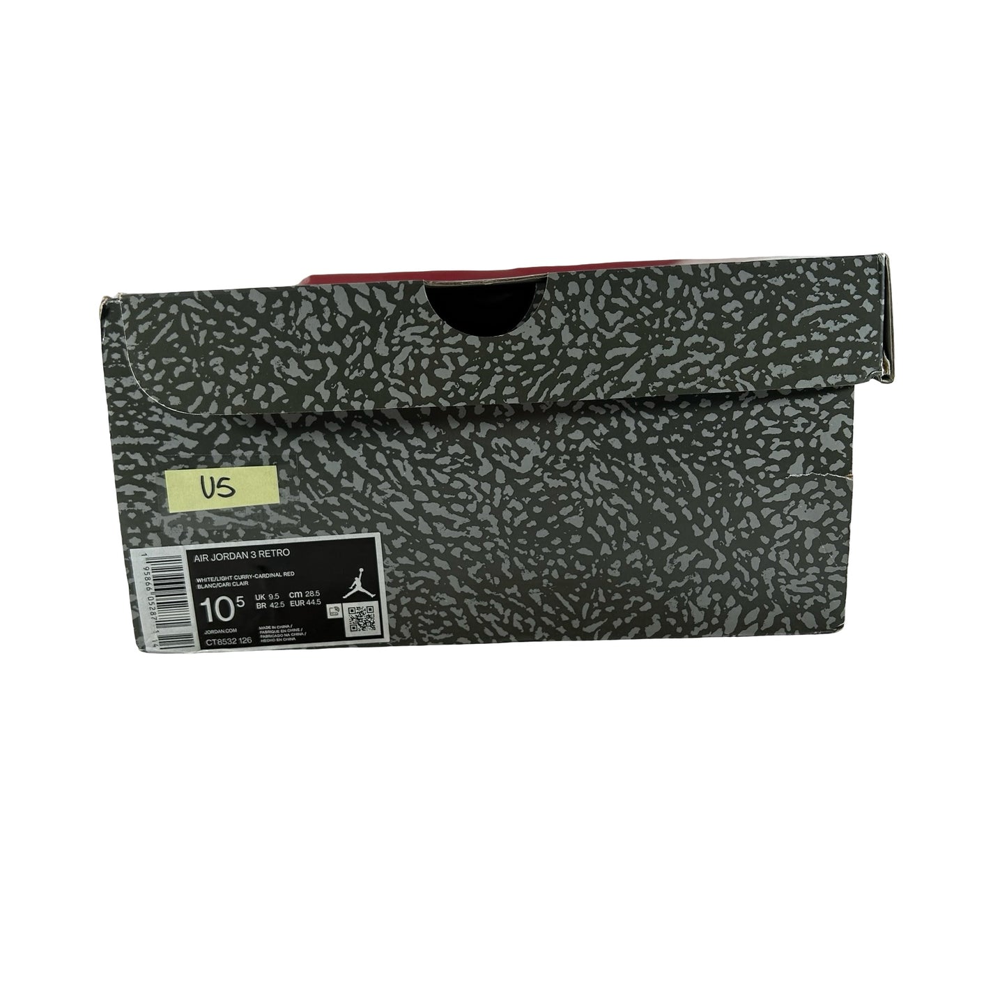 CT8532 126 Jordan 3 Retro Cardinal Red [USED] - 10.5 M (Used5)