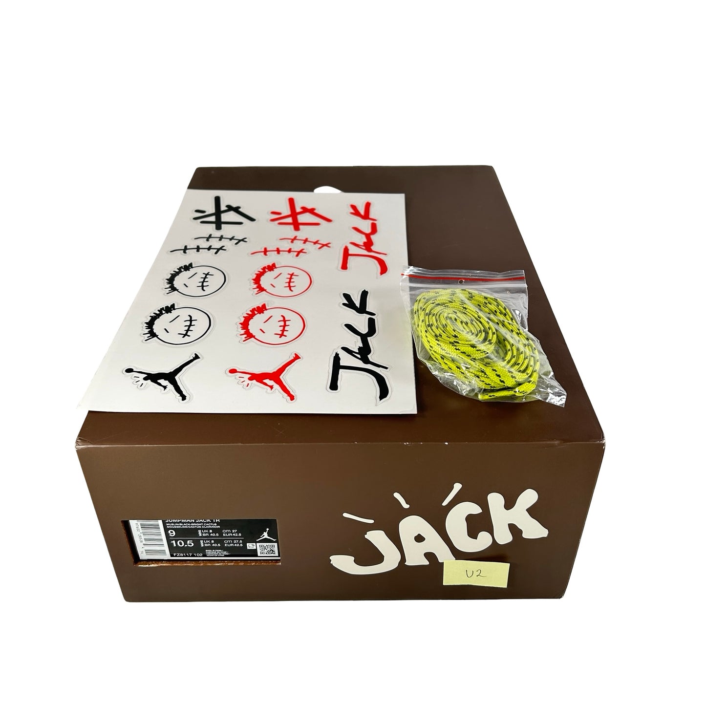 FZ8117 102 Jordan Jumpman Jack TR Travis Scott Bright Cactus [USED] - 9 M (Used2)