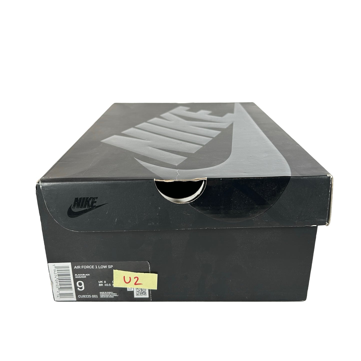 CU9225 001 Air Force 1 Low Supreme Black [USED] - 9 M (Used2)