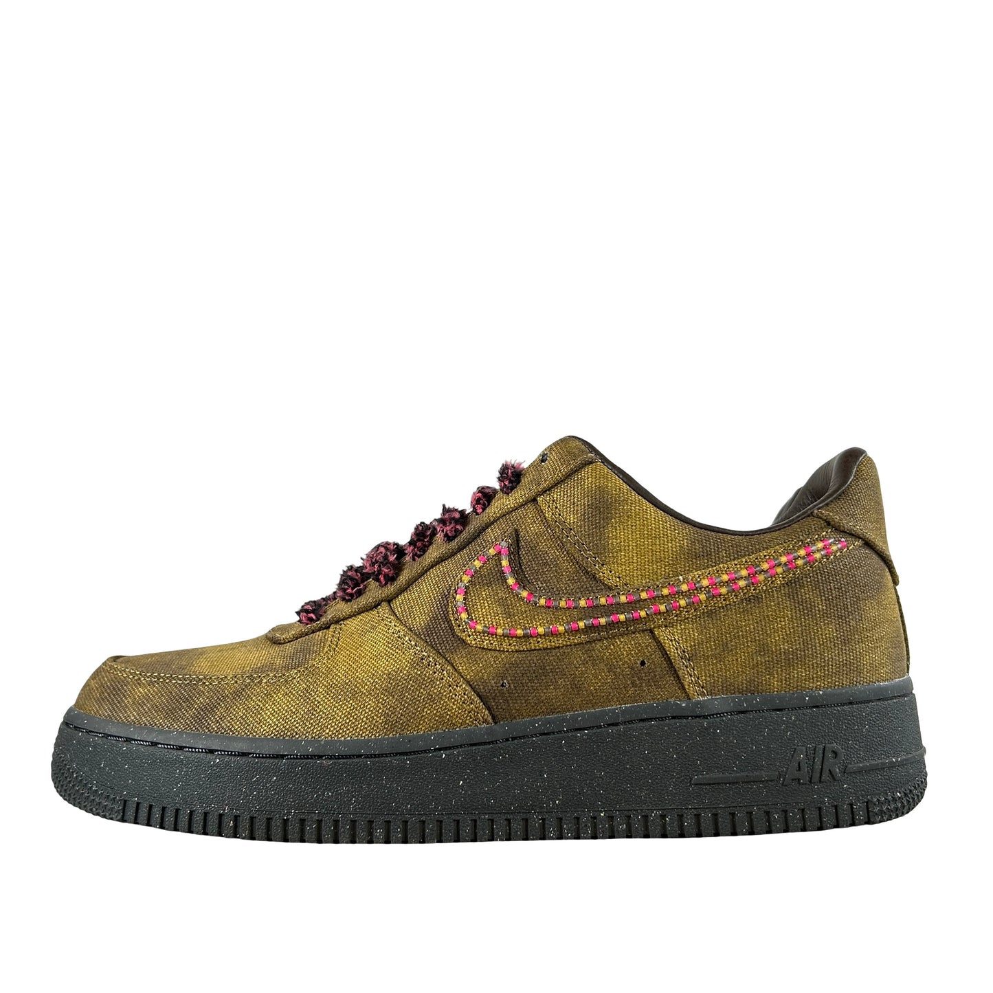 IO4474 300 Nike Air Force 1 Low '07 QS Boucle Desert Moss Fierce Pink [USED] - 9.5 M (Used)