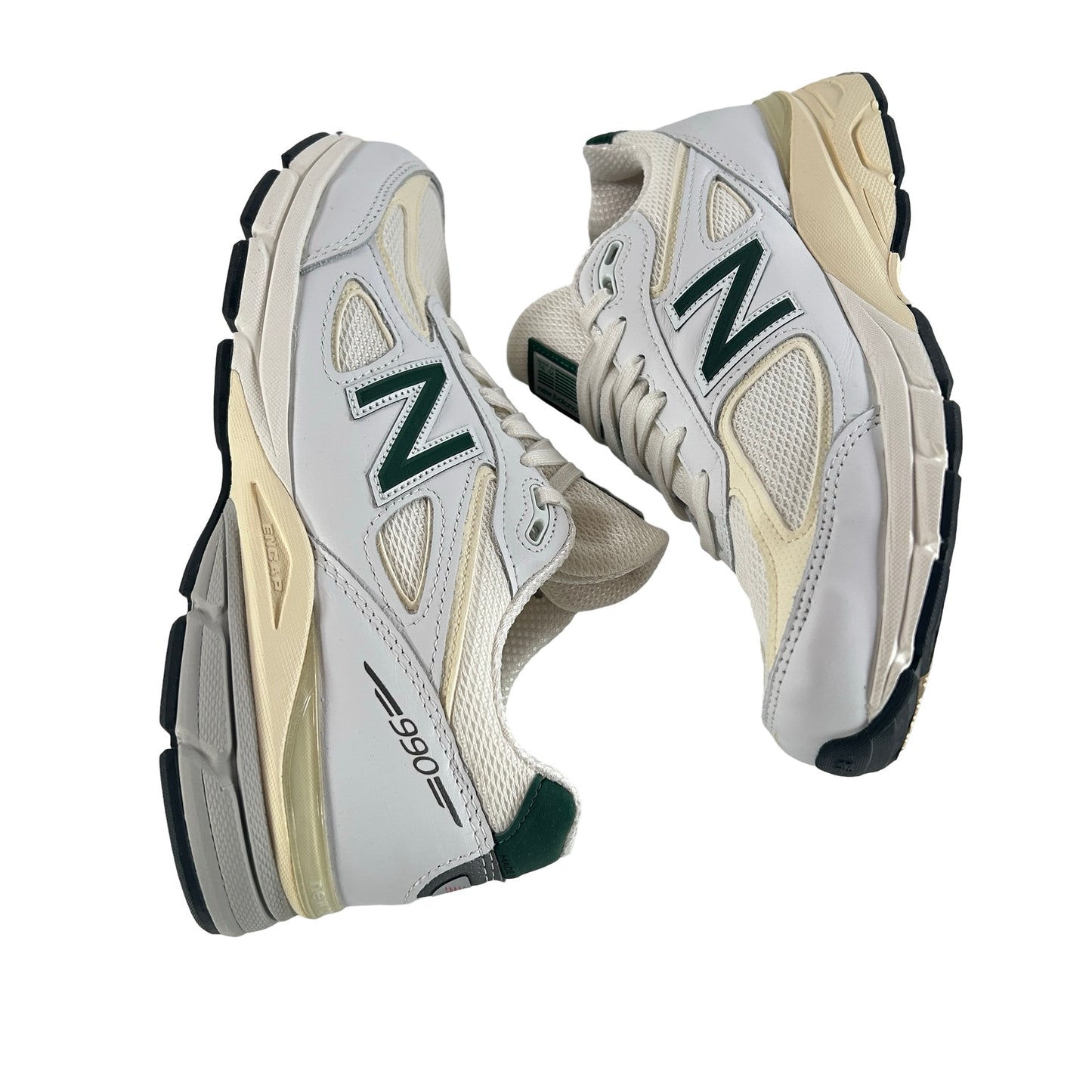 U990TC4 New Balance 990v4 MiUSA White Green [USED] - 8.5 M (Used)