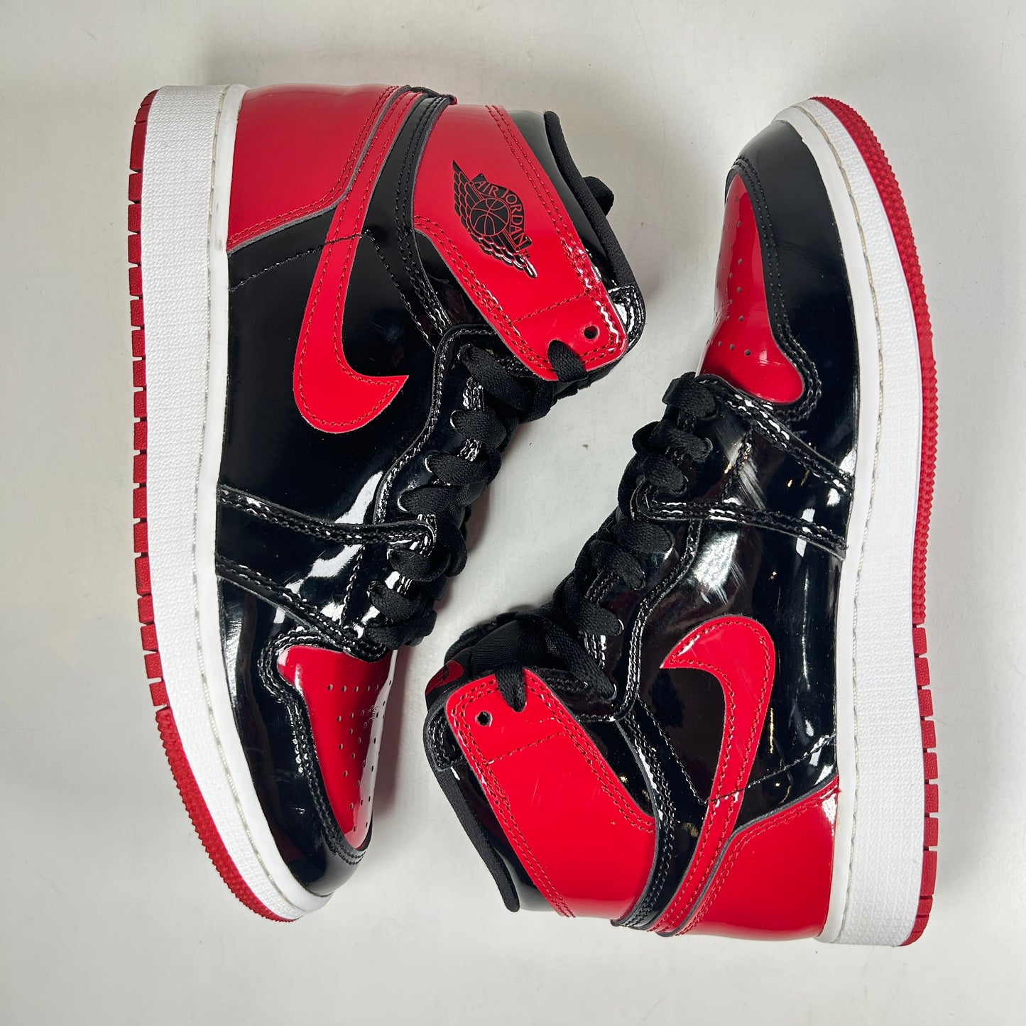 575441 063 Jordan 1 Retro High OG Patent Bred (GS) [USED] - 5 Y (Used)
