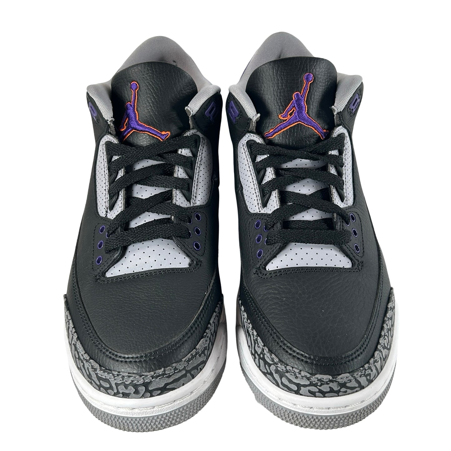 CT8532 050 Jordan 3 Retro Black Court Purple [USED] - 8.5 M (Used) (Replace Box)