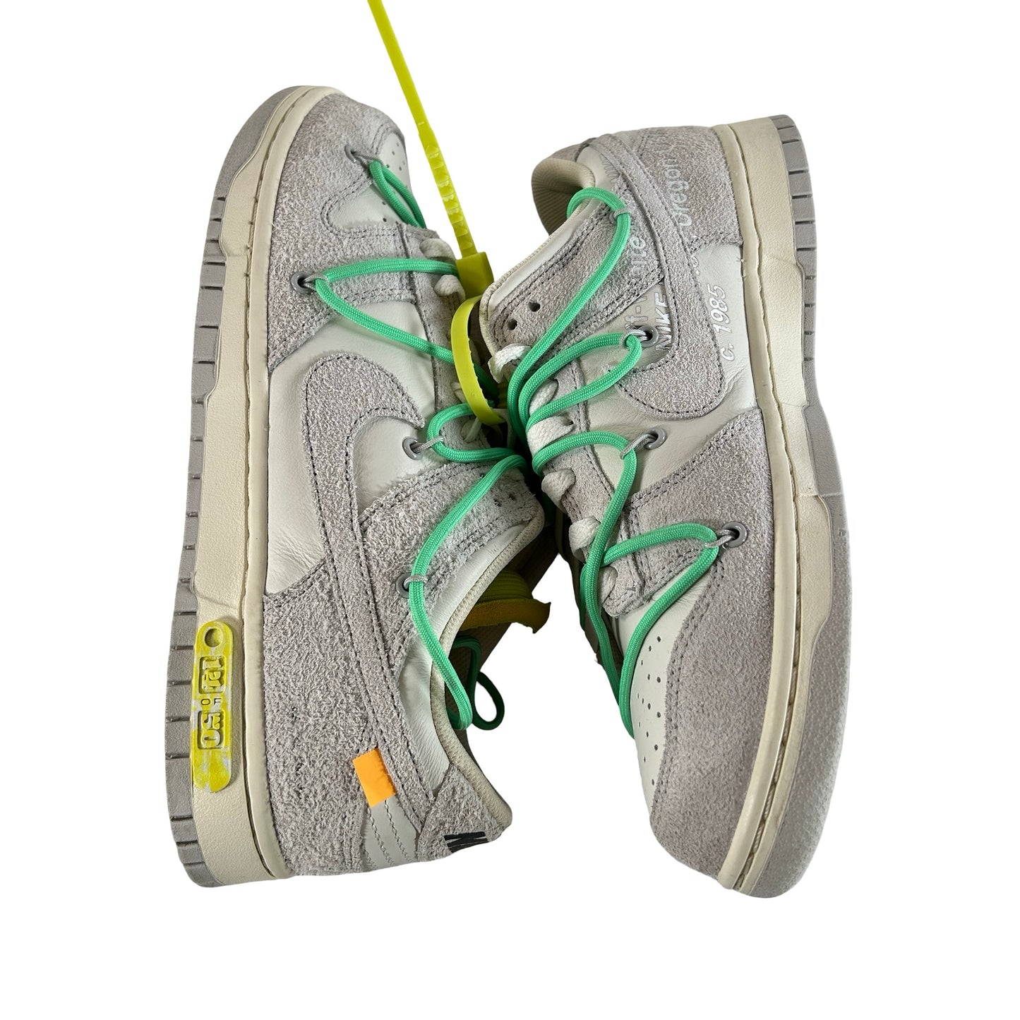DJ0950 106 Nike Dunk Low Off-White Lot 14 [USED] - 10 M (Used)