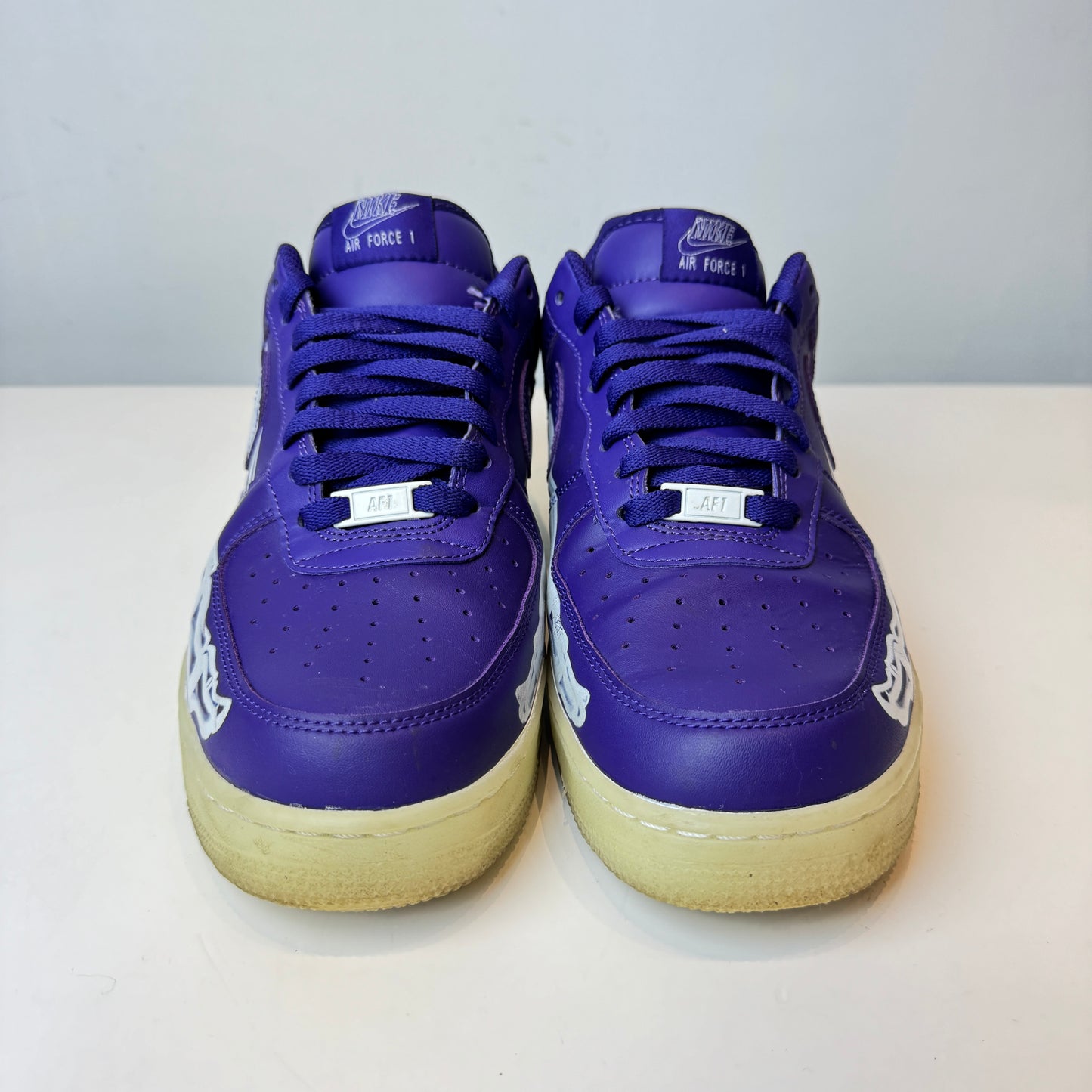 CU8067 500 Nike Air Force 1 Low '07 QS Purple Skeleton Halloween [USED] - 10.5 M (Used) (No Box)