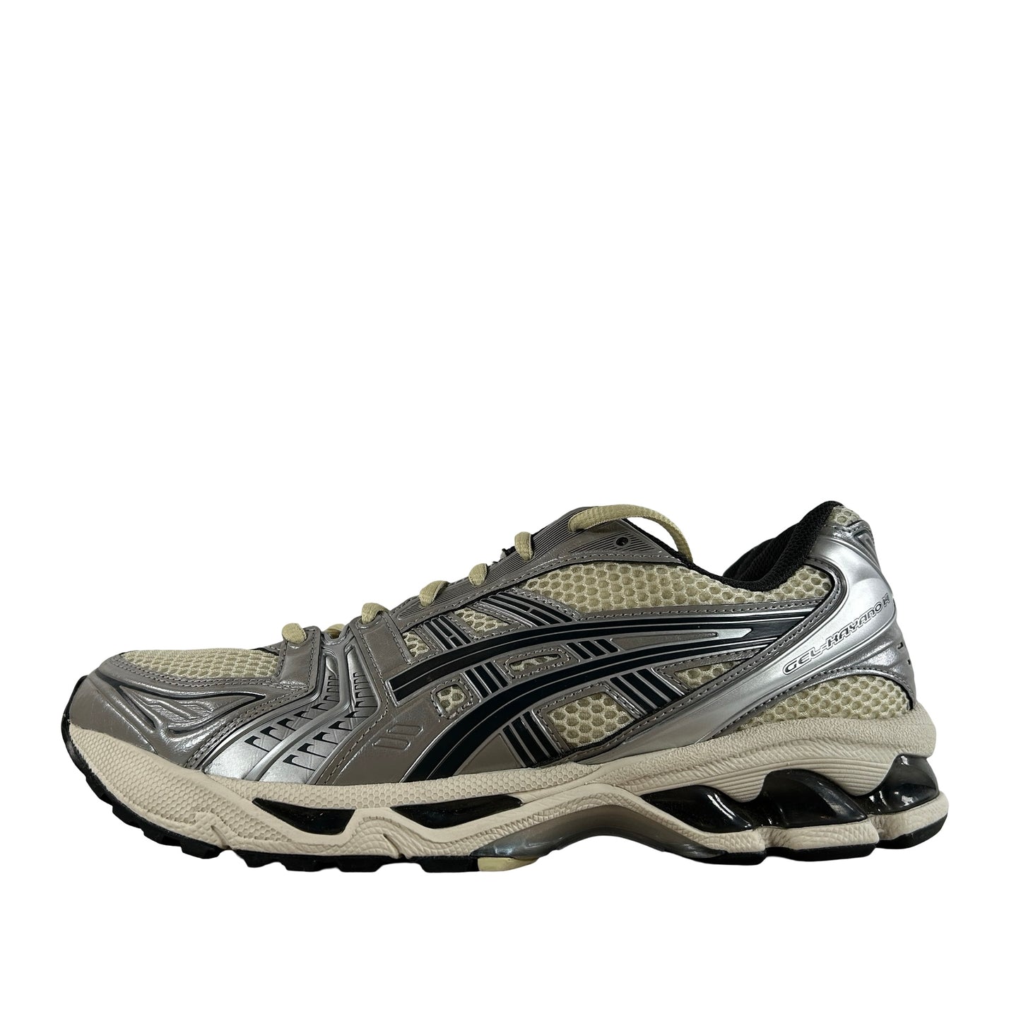 1203A537 250 ASICS Gel-Kayano 14 Oyster White Steeple Grey [USED] - 8.5 M (Used)