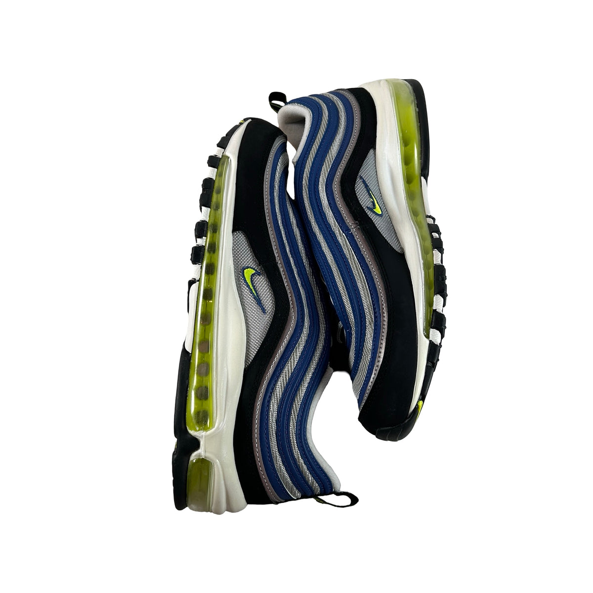 DM0028 400 Nike Air Max 97 OG Atlantic Blue Voltage Yellow - 10 M (Yellowing)