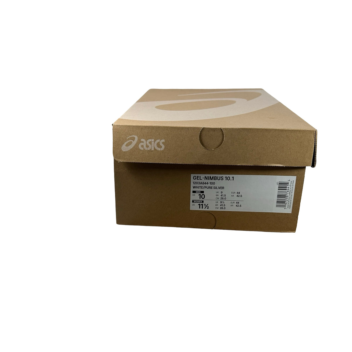 1203A844 100 ASICS Gel-Nimbus 10.1 Kith White Pure Silver [USED] - 10 M (Used)