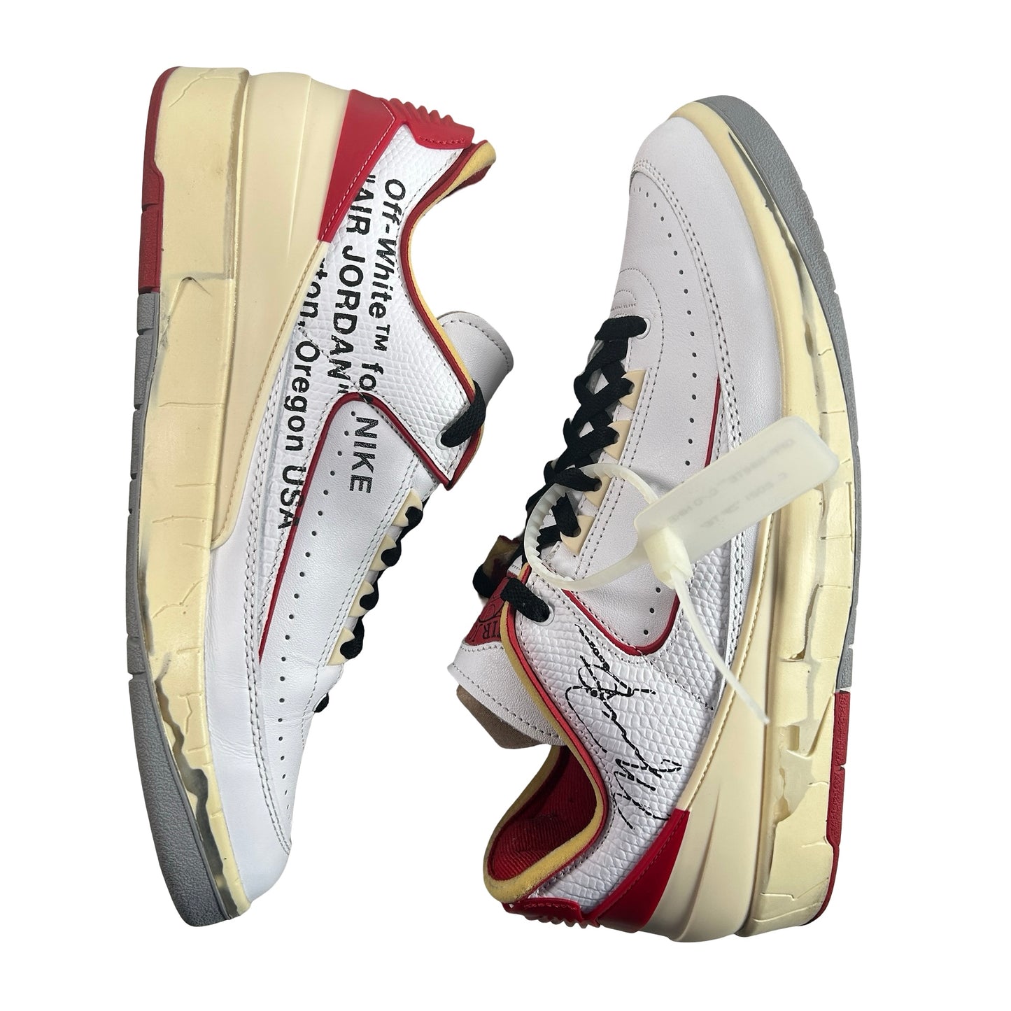 DJ4375 106 Jordan 2 Retro Low SP Off-White White Red [USED] - 11 M (Used)