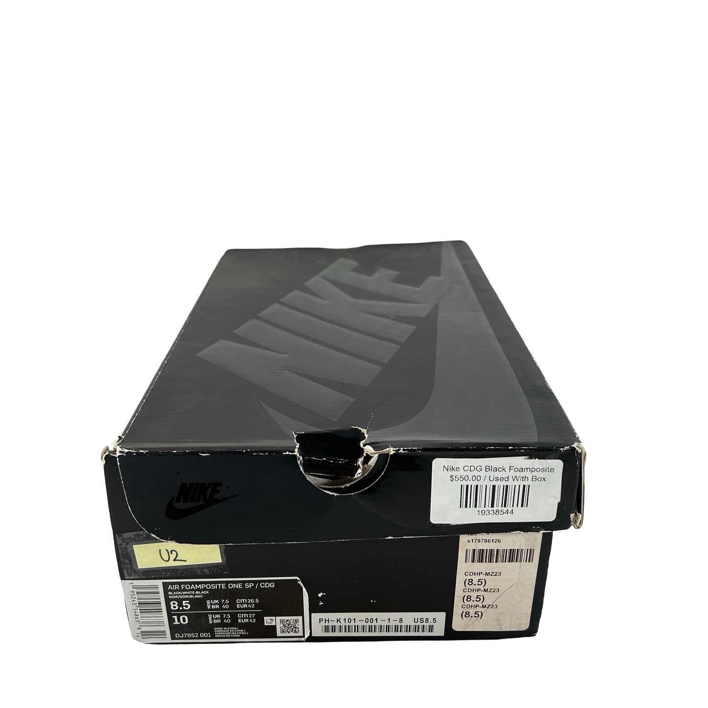 DJ7952 001 Nike Air Foamposite One Comme des Garcons Homme Plus Black [USED] - 8.5 M (Used2)