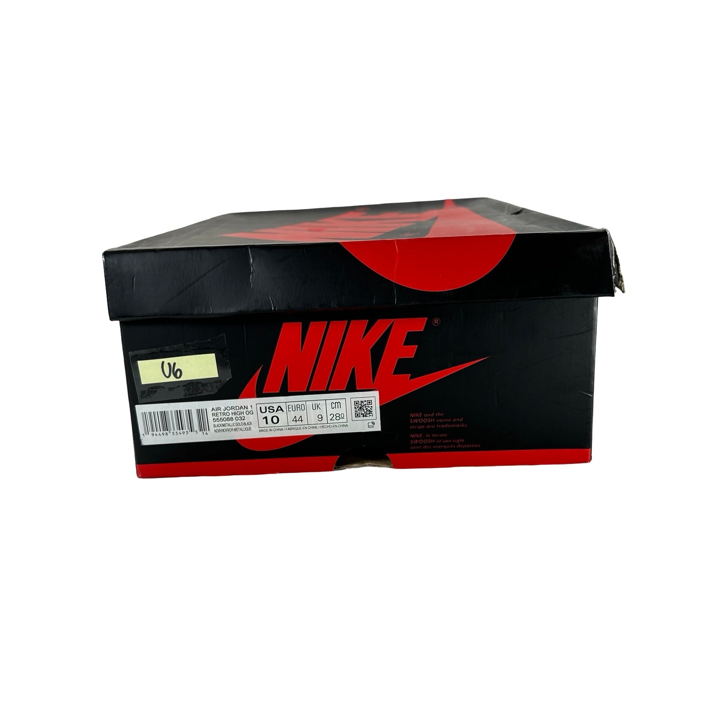 555088 032 Jordan 1 Black/Gold [USED] - 10 M (Used6)