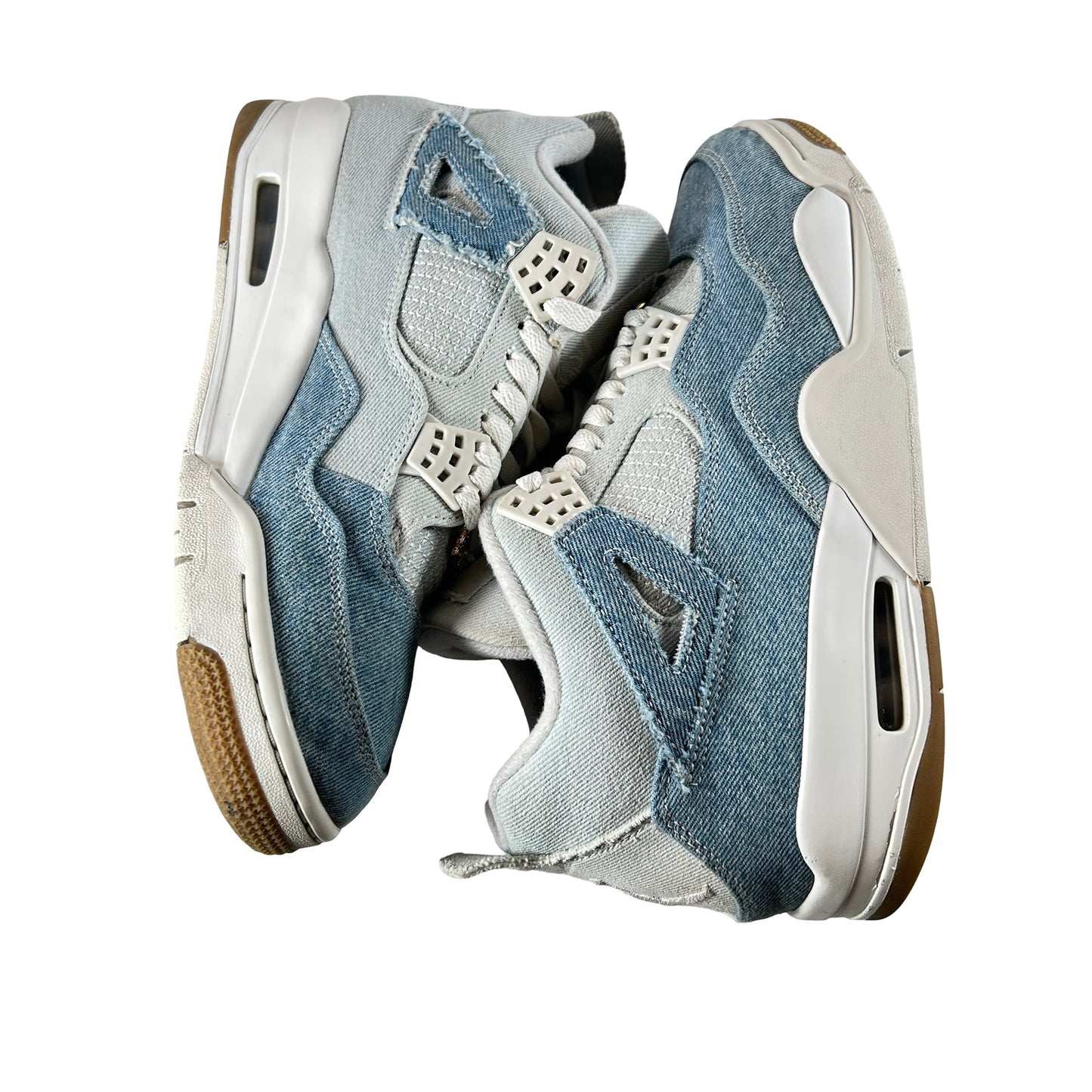 IB6716 100 Jordan 4 Retro TEX Denim Worn Blue (Women's) [USED] - 11 W (Used2)