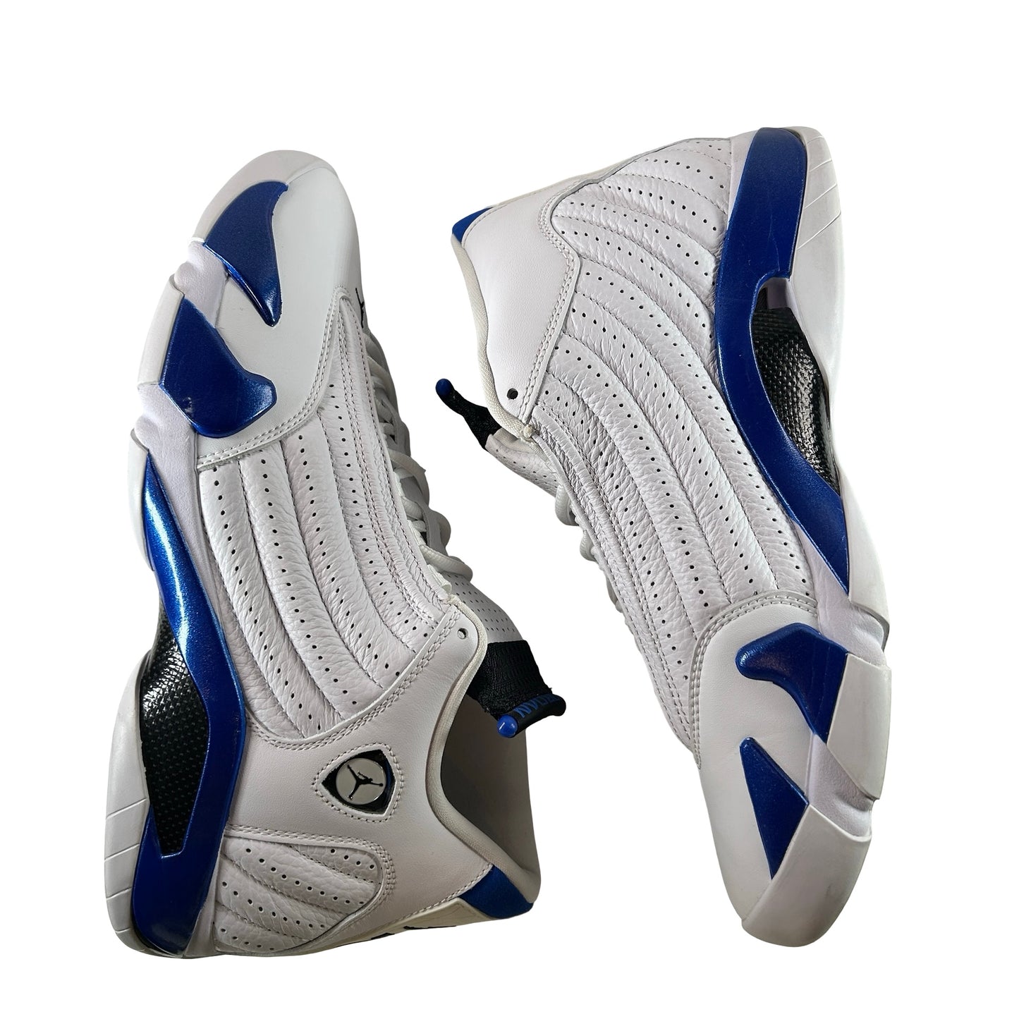 487471 104 Jordan 14 Retro White Hyper Royal [USED] - 11 M (Used)