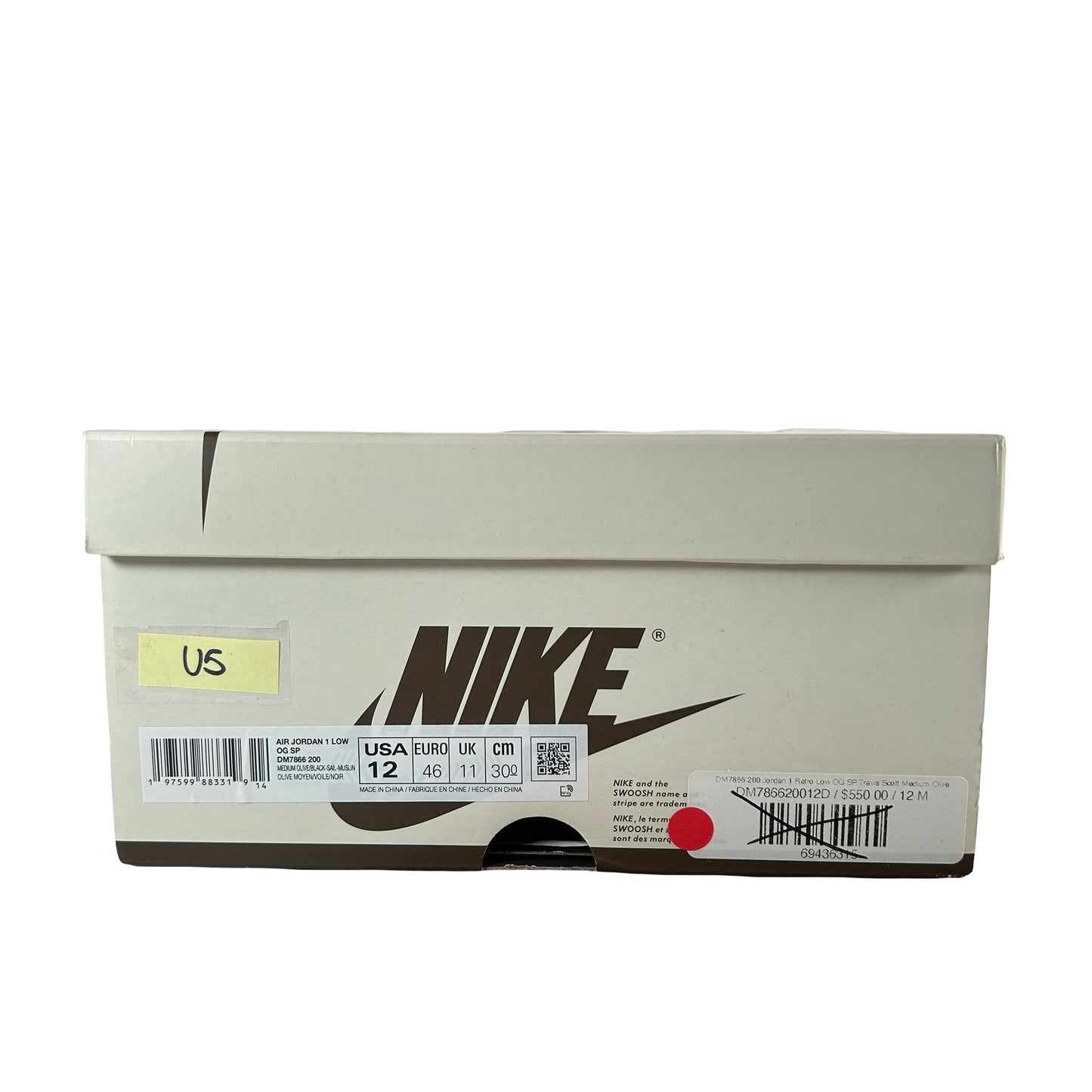 DM7866 200 Jordan 1 Retro Low OG SP Travis Scott Medium Olive [USED] - 12 M (Used5)