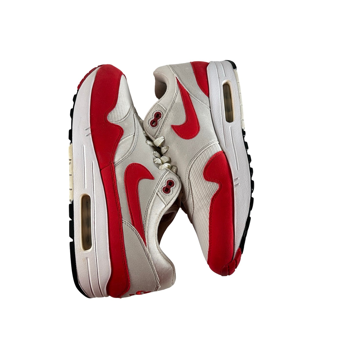 908375 103 Nike Air Max 1 Anniversary Red (2017/2018 Restock Pair) [USED] - 10 M (Used) (Replace Box)