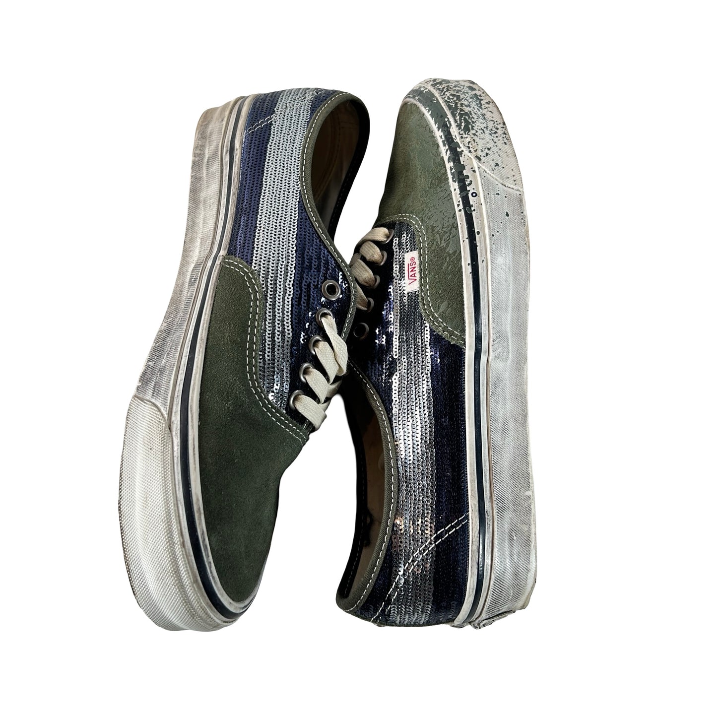 VN000DB824O Vans Premium Authentic La Habana Green Blue [USED] - 10.5 M (Used) (No Box)