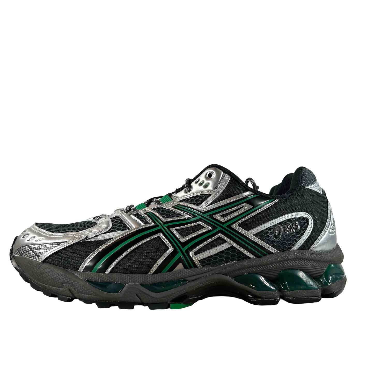 1203A543 022 ASICS Gel-Nimbus 10.1 Obsidian Grey Green Basil [USED] - 8.5 M (Used)