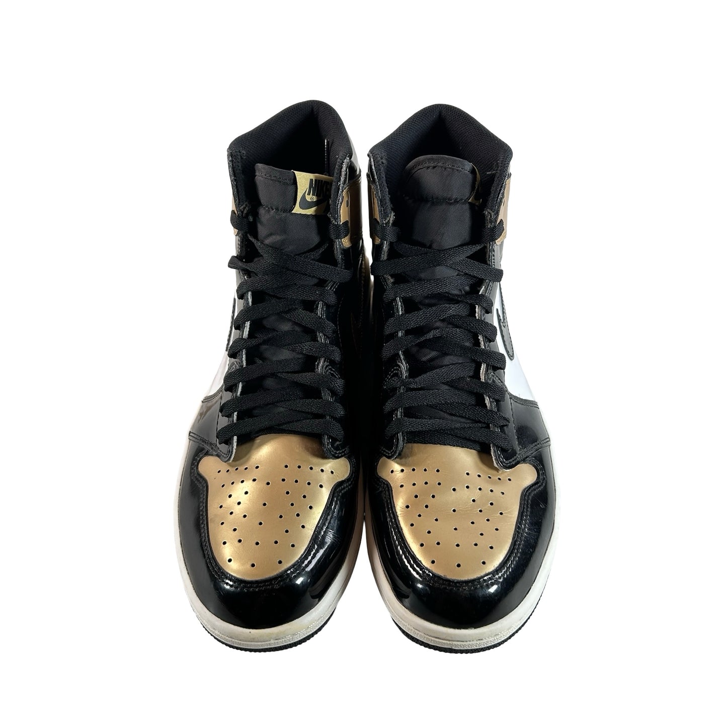 861428 007 Jordan 1 Retro High NRG Patent Gold Toe [USED] - 13 M (Used) (No Box)