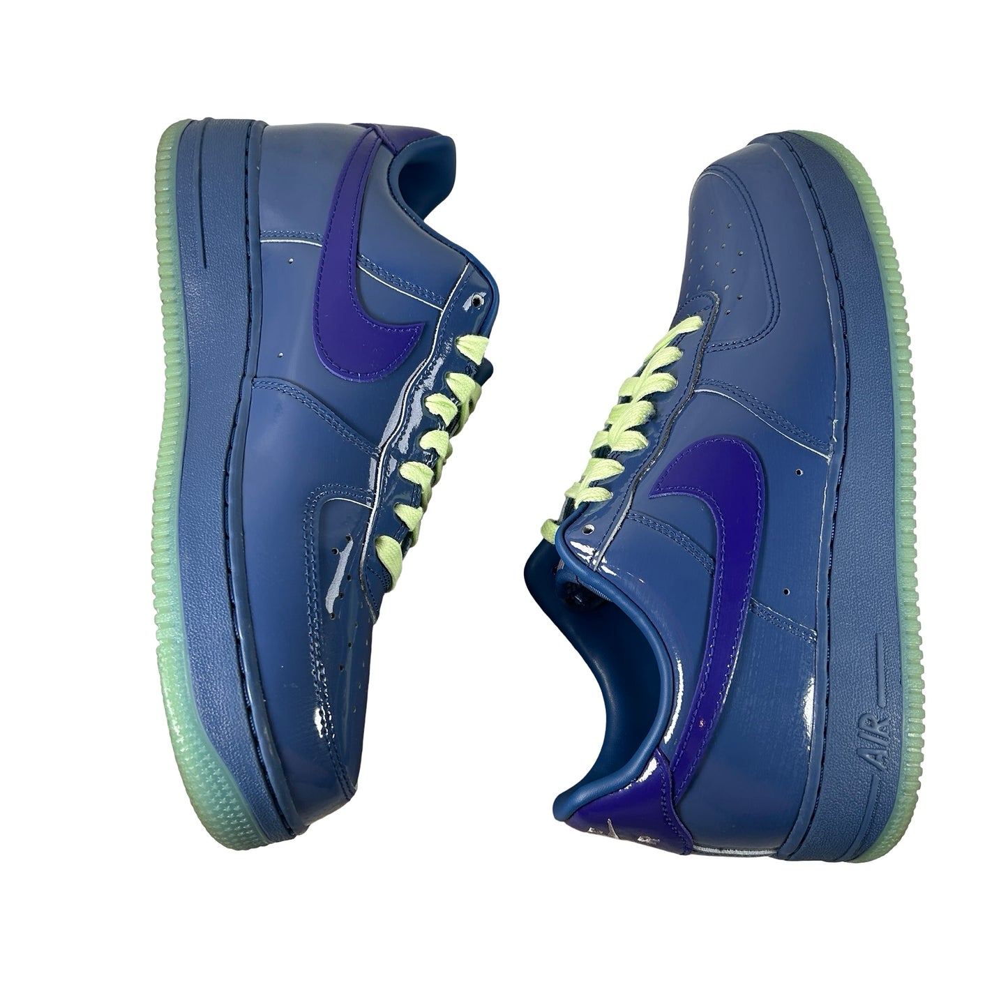 IO4489 400 Nike Air Force 1 Low Patent Leather Mystic Navy Grape Ice [USED] - 9.5 M (Used)