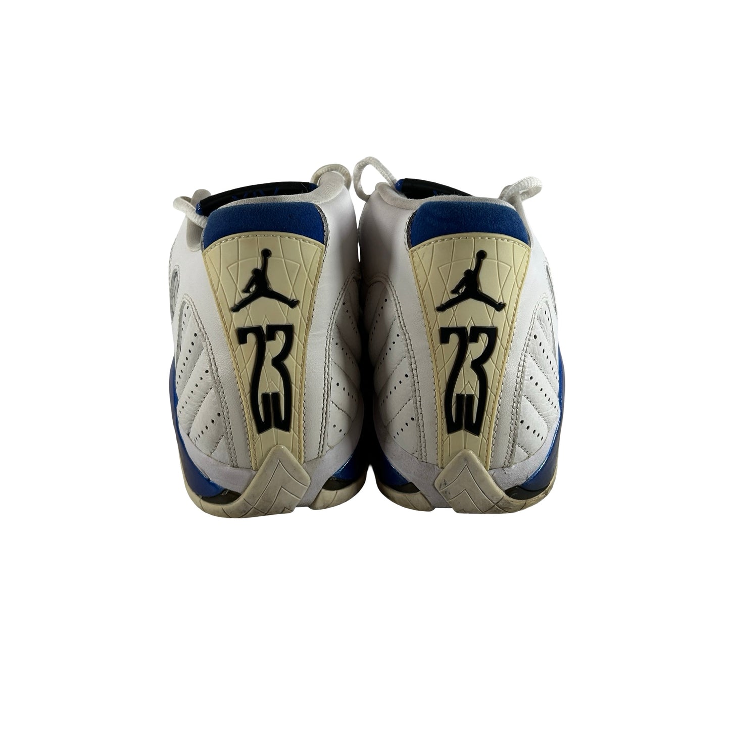 487471 104 Jordan 14 Retro White Hyper Royal [USED] - 10.5 M (Used) (No Box)