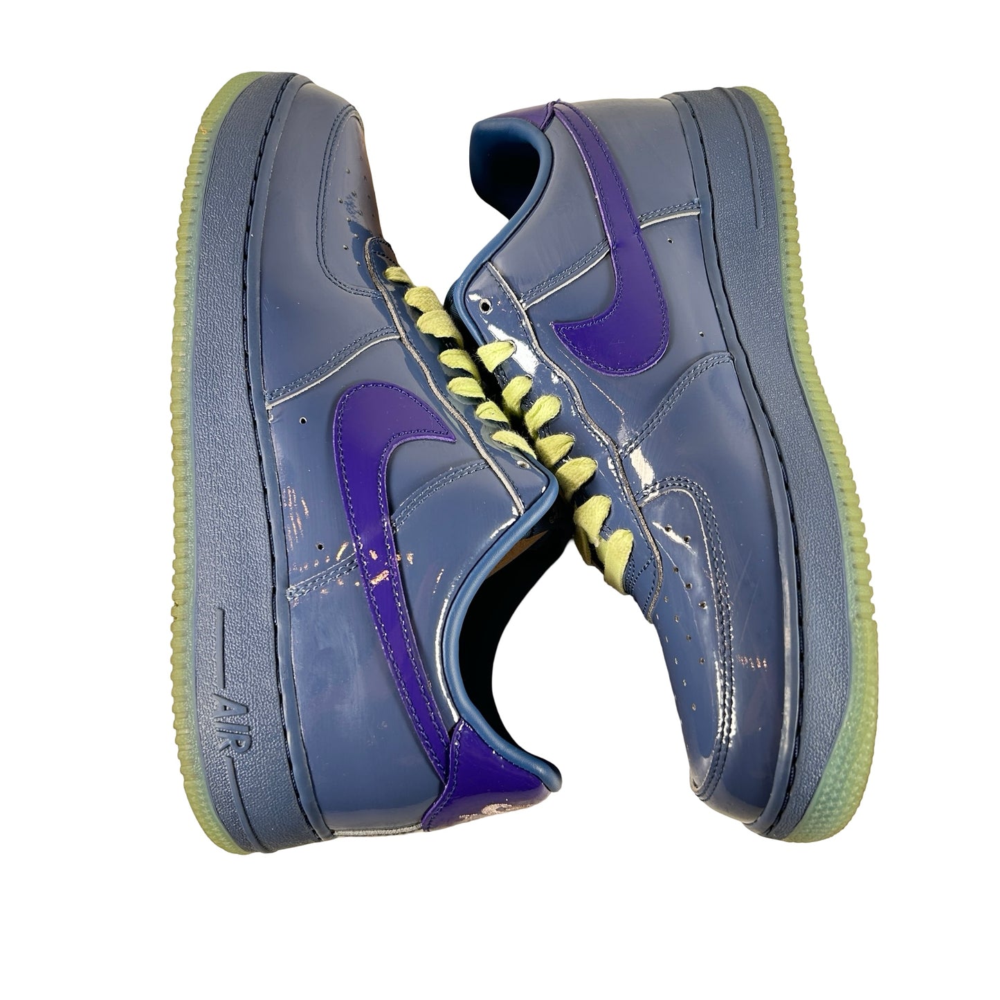 IO4489 400 Nike Air Force 1 Low Patent Leather Mystic Navy Grape Ice [USED] - 10.5 M (Used)