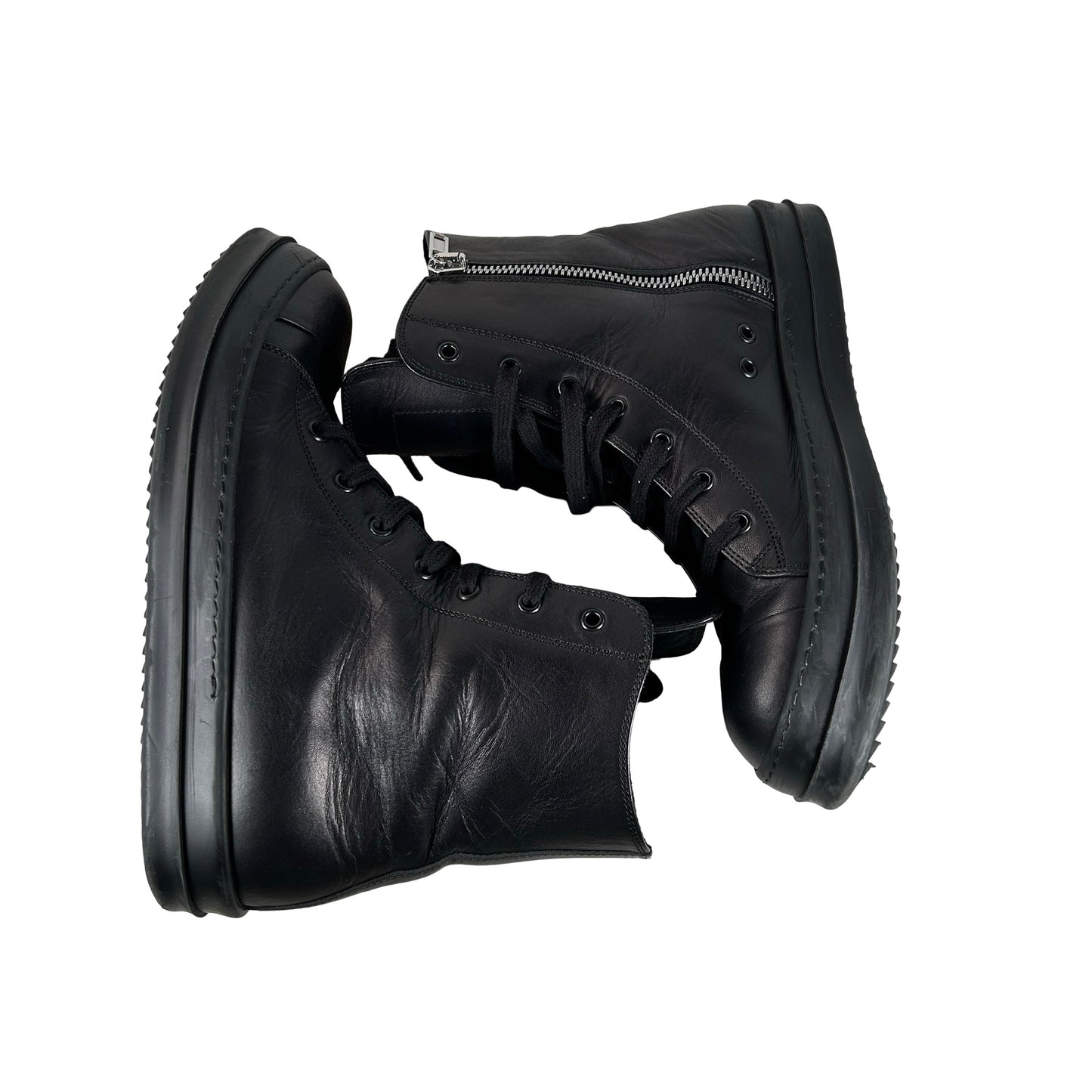 RR01E5890 LCH Rick Owens Black Temple Sneakers [USED] - EU 43 (Used)