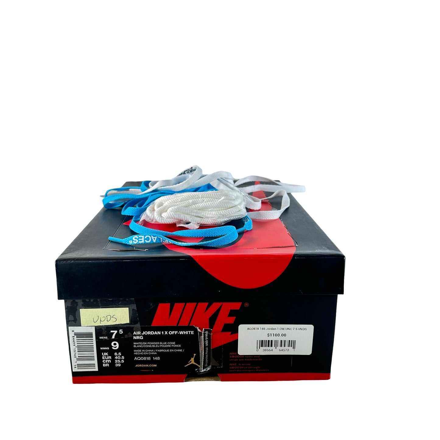 AQ0818 148 Jordan 1 Retro High Off-White UNC [USED] - 7.5 M (VNDS)