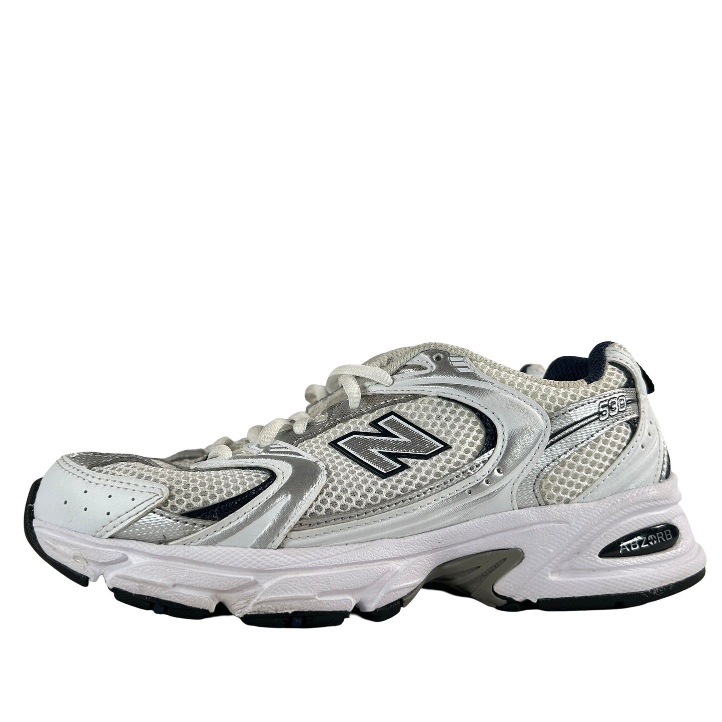 MR530SG New Balance 530 White Silver Navy [USED] - 4.5 M (Used)