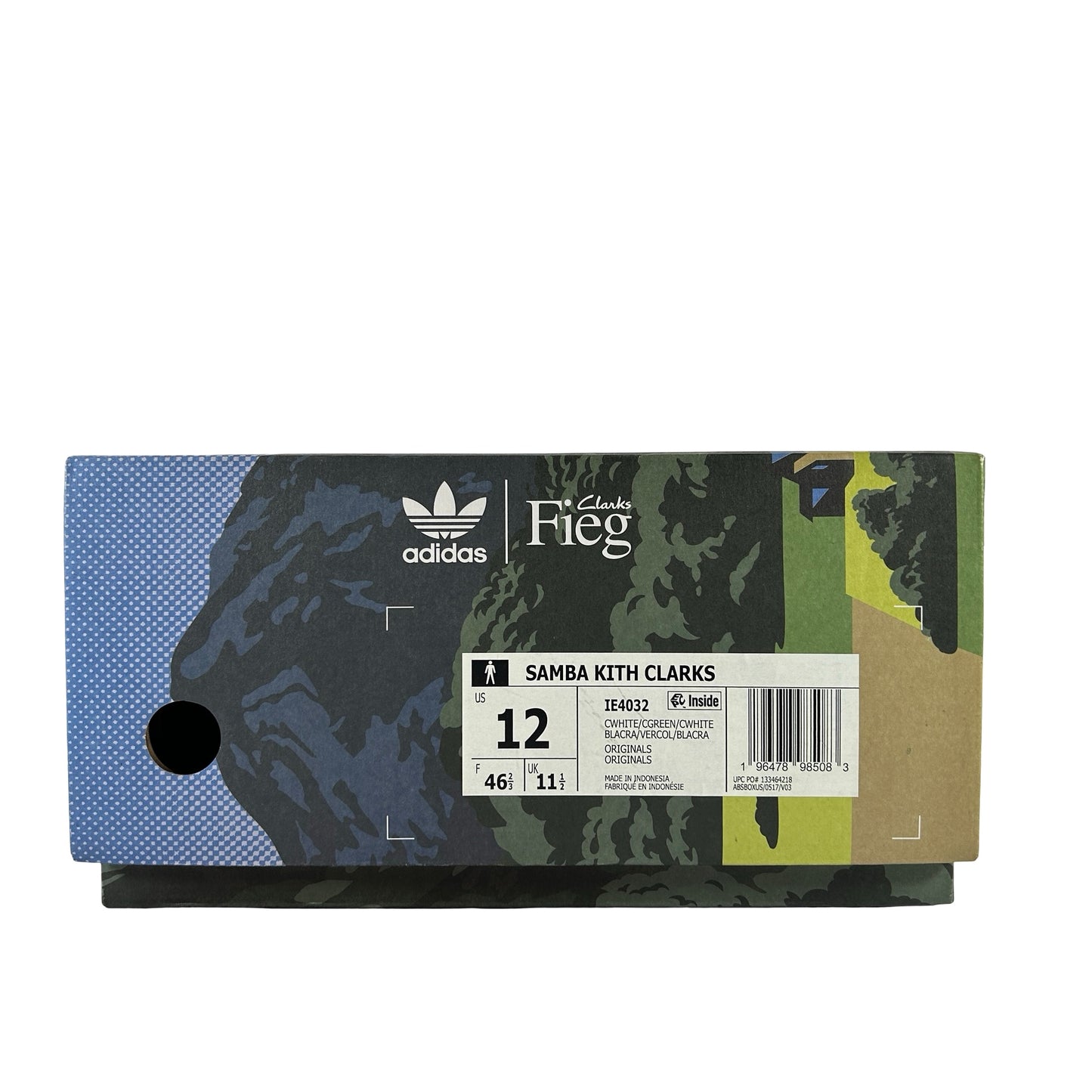 IE4032 Adidas Clarks 8th Street Samba By Ronnie Fieg Kithmas White Multi [USED] - 12 M (Used)