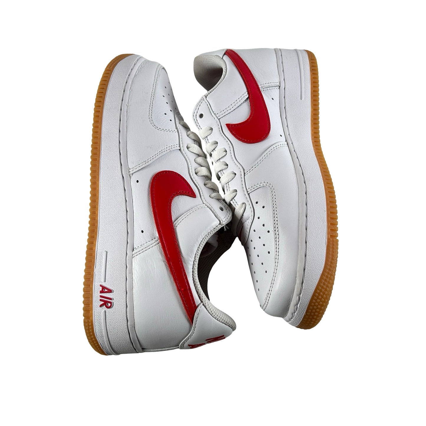 DJ3911 102 Nike Air Force 1 '07 Low Color of the Month University Red Gum [USED] - 9 M (Used)