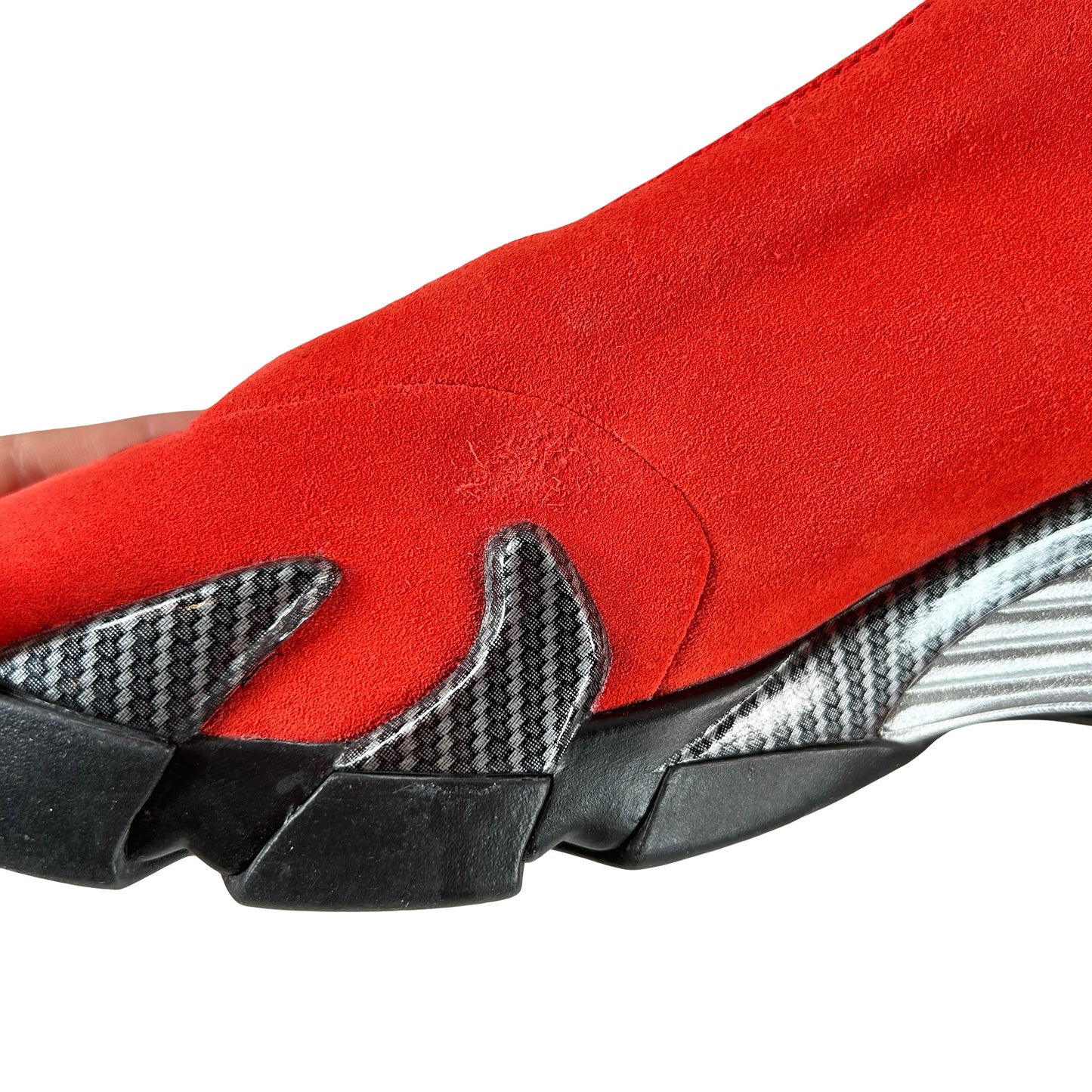 IF5016 600 Jordan 14 Retro Ferrari (2025) (GS) [CONDITIONAL] - 7 Y (Glue Stain Inside Of Right Foot)