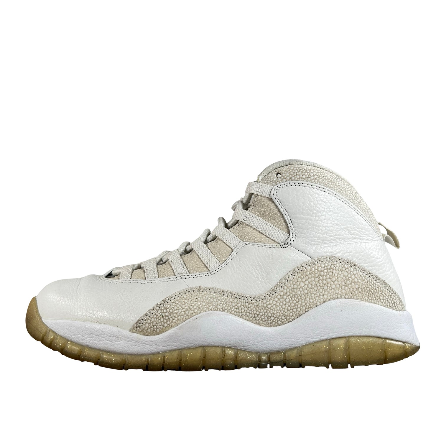 819955 100 Jordan 10 Retro Drake OVO White [USED] - 10.5 M (Used)