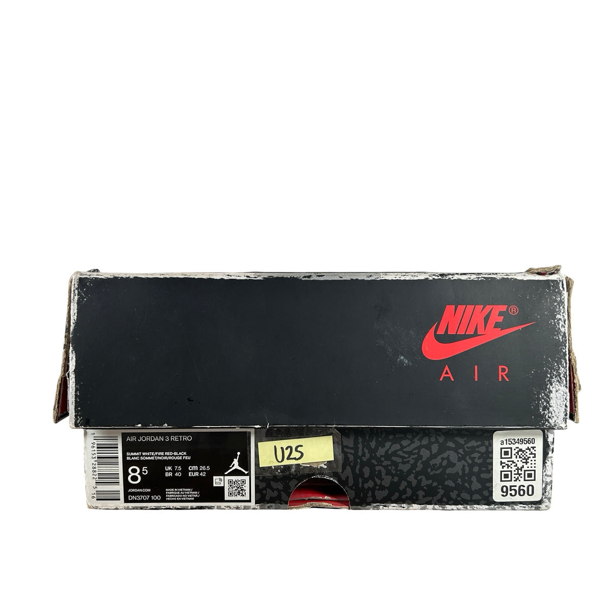 DN3707 100 Jordan 3 Retro White Cement Reimagined [USED] - 8.5 M (Used25)