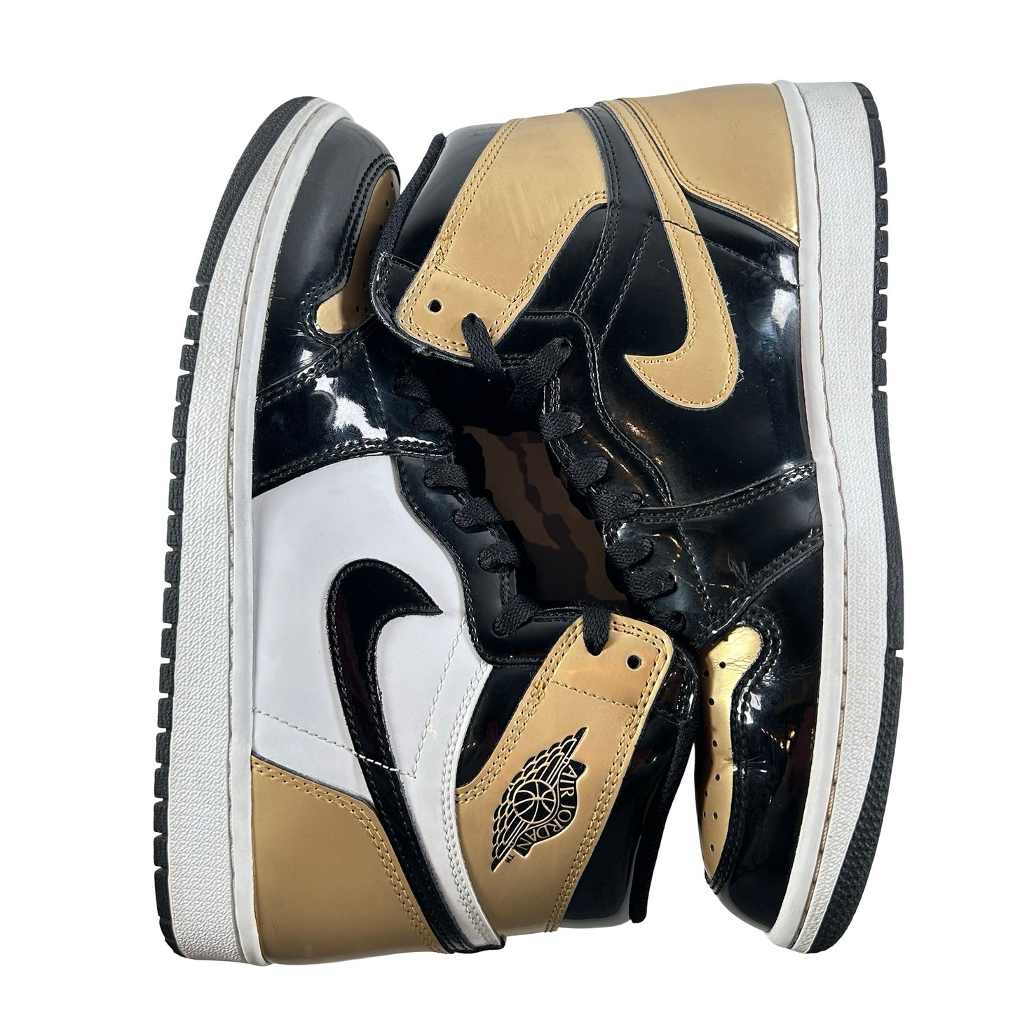 861428 007 Jordan 1 Retro High NRG Patent Gold Toe [USED] - 8.5 M (Used) (No Box)