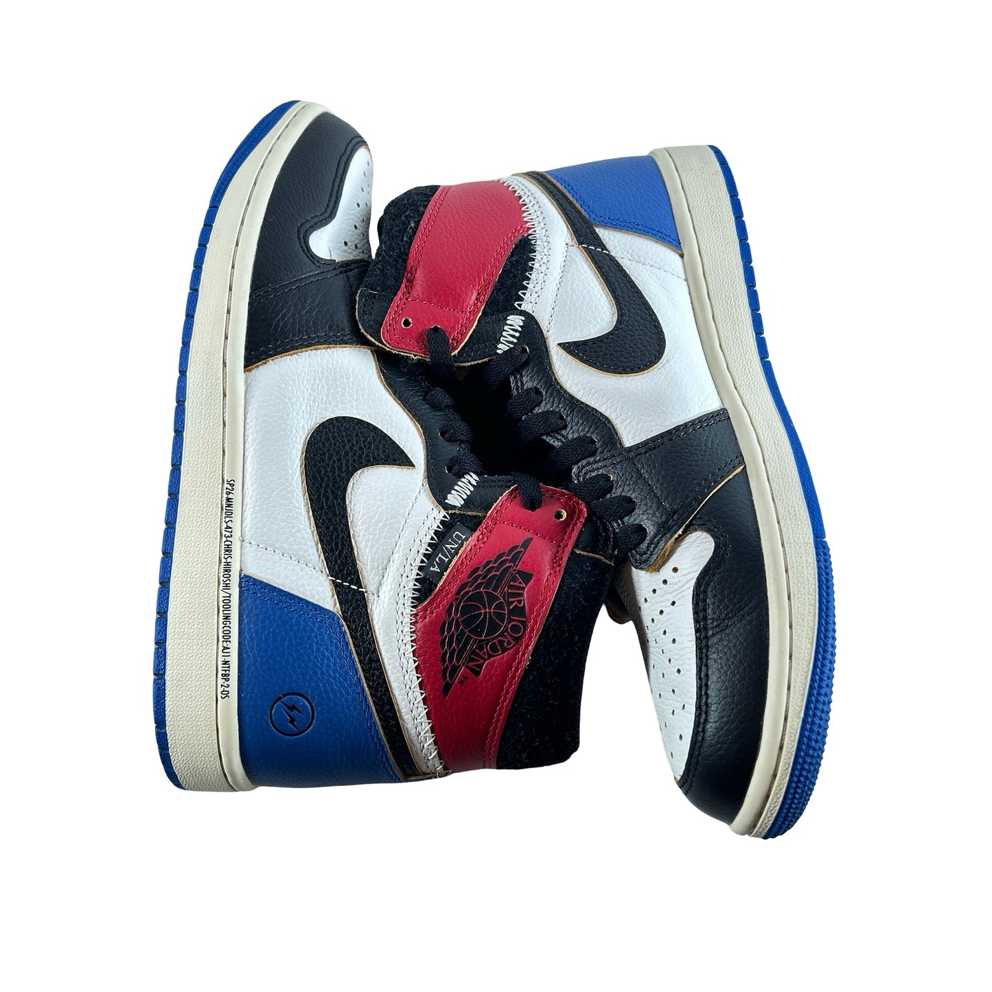 IO7847 002 Jordan 1 Retro High OG SP Fragment x Union LA Varsity Red Sport Royal [USED] - 8 M (Used2) (No Box2)