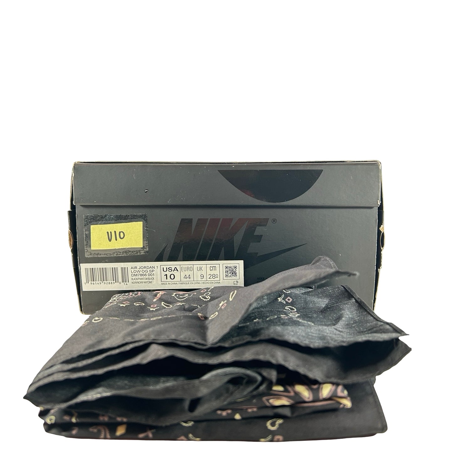 DM7866 001 Jordan 1 Retro Low OG Travis Scott Black Phantom [USED] - 10 M (Used10)