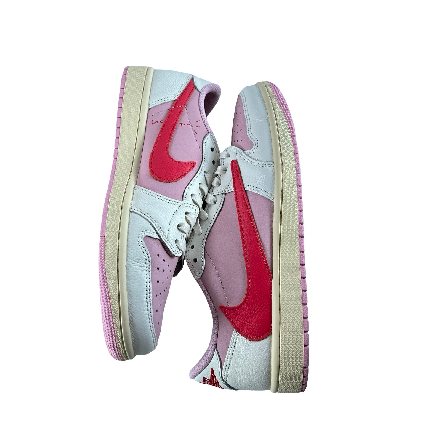 IQ7604 101 Jordan 1 Retro Low OG SP Travis Scott Sail Tropical Pink [USED] - 9.5 M (Used)