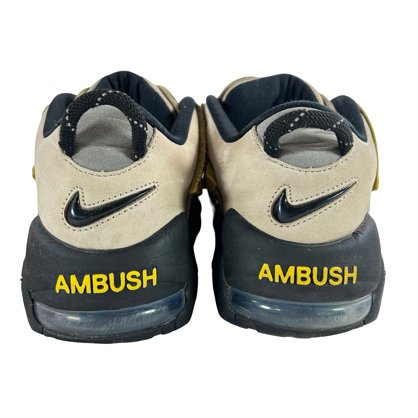 FB1299 200 Nike Air More Uptempo Low AMBUSH Sulfur [USED] - 9 M (Used) (Replace Box)