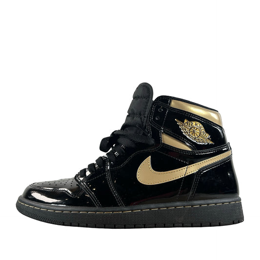 555088 032 Jordan 1 Black/Gold [USED] - 9.5 M (Used)