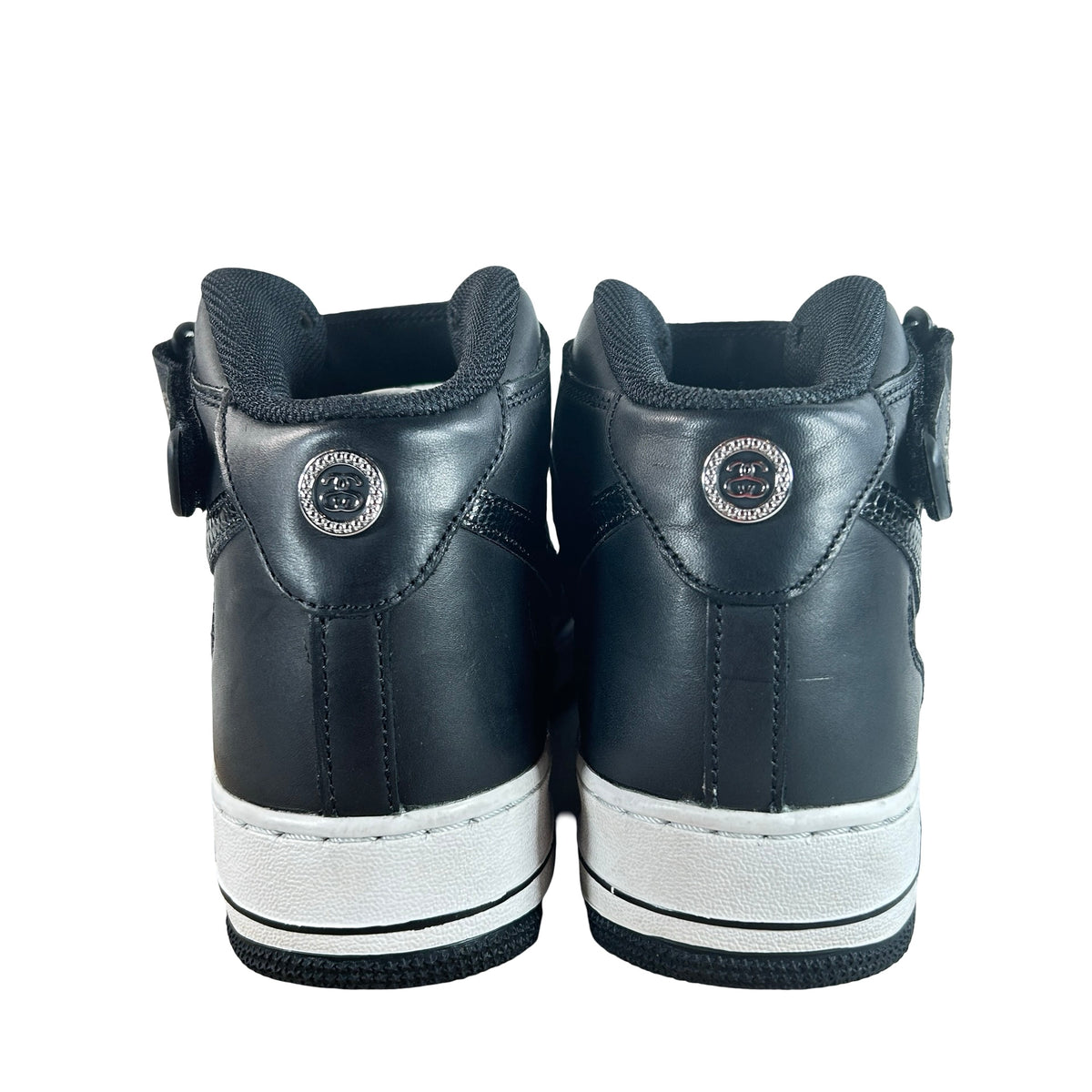 DJ7840 001 Nike Air Force 1 Mid Stussy Black White [USED] - 11.5 M (Used) (No Box)