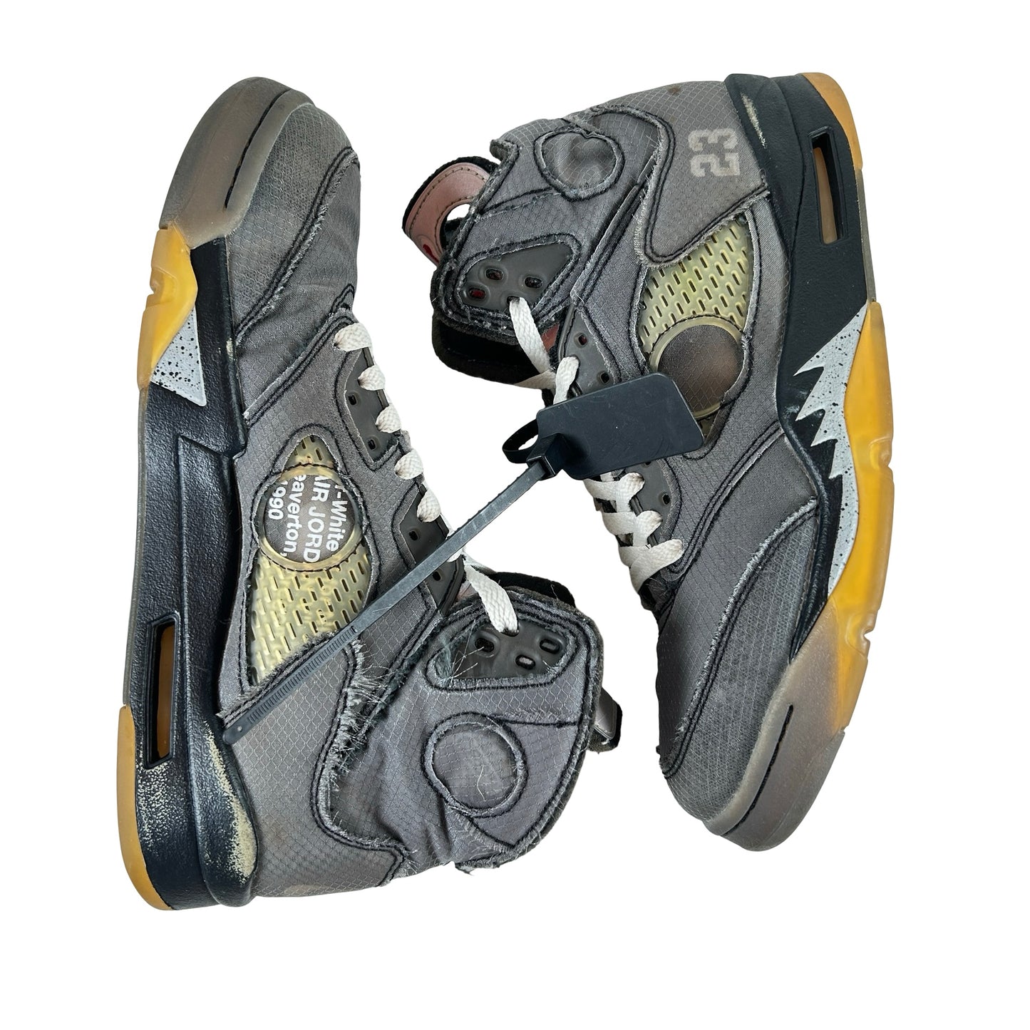CT8480 001 Jordan 5 Off-White Black [USED] - 8 M (Used) (No Box)