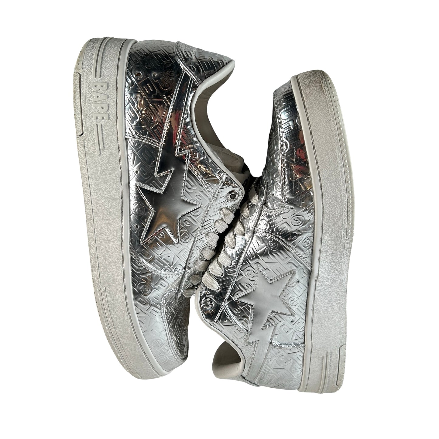 1K80191305 A Bathing Ape Bape Sta #5 Silver [USED] - 11 M (Used)