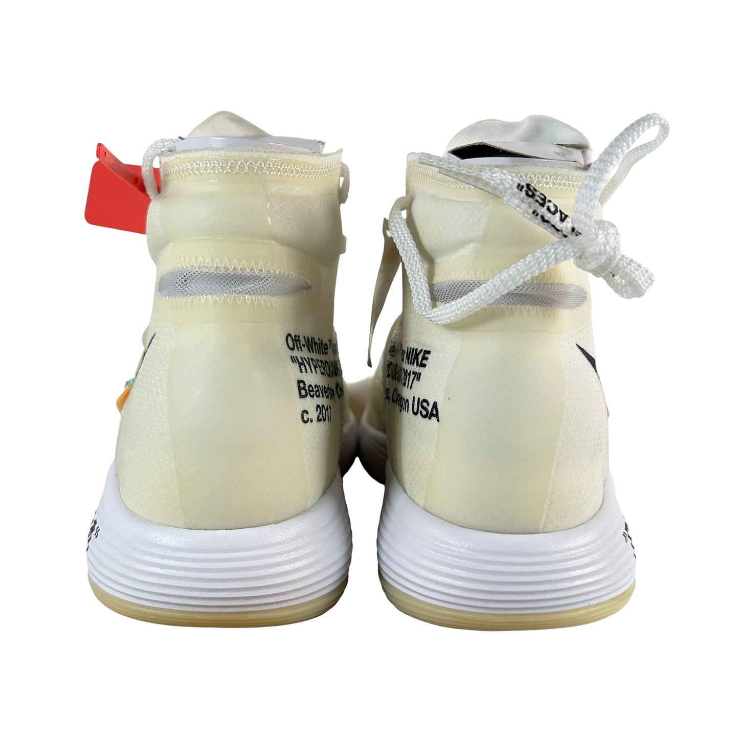 AJ4578 100 Nike React Hyperdunk 2017 Flyknit Off-White - 10 M (Yellowing)