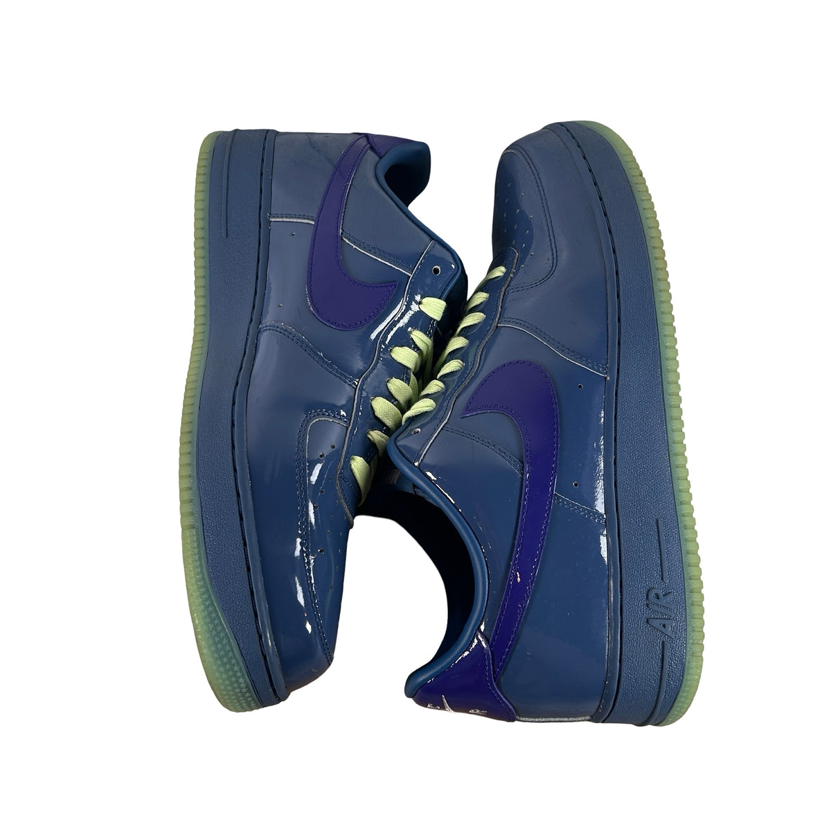 IO4489 400 Nike Air Force 1 Low Patent Leather Mystic Navy Grape Ice [USED] - 14 M (Used)